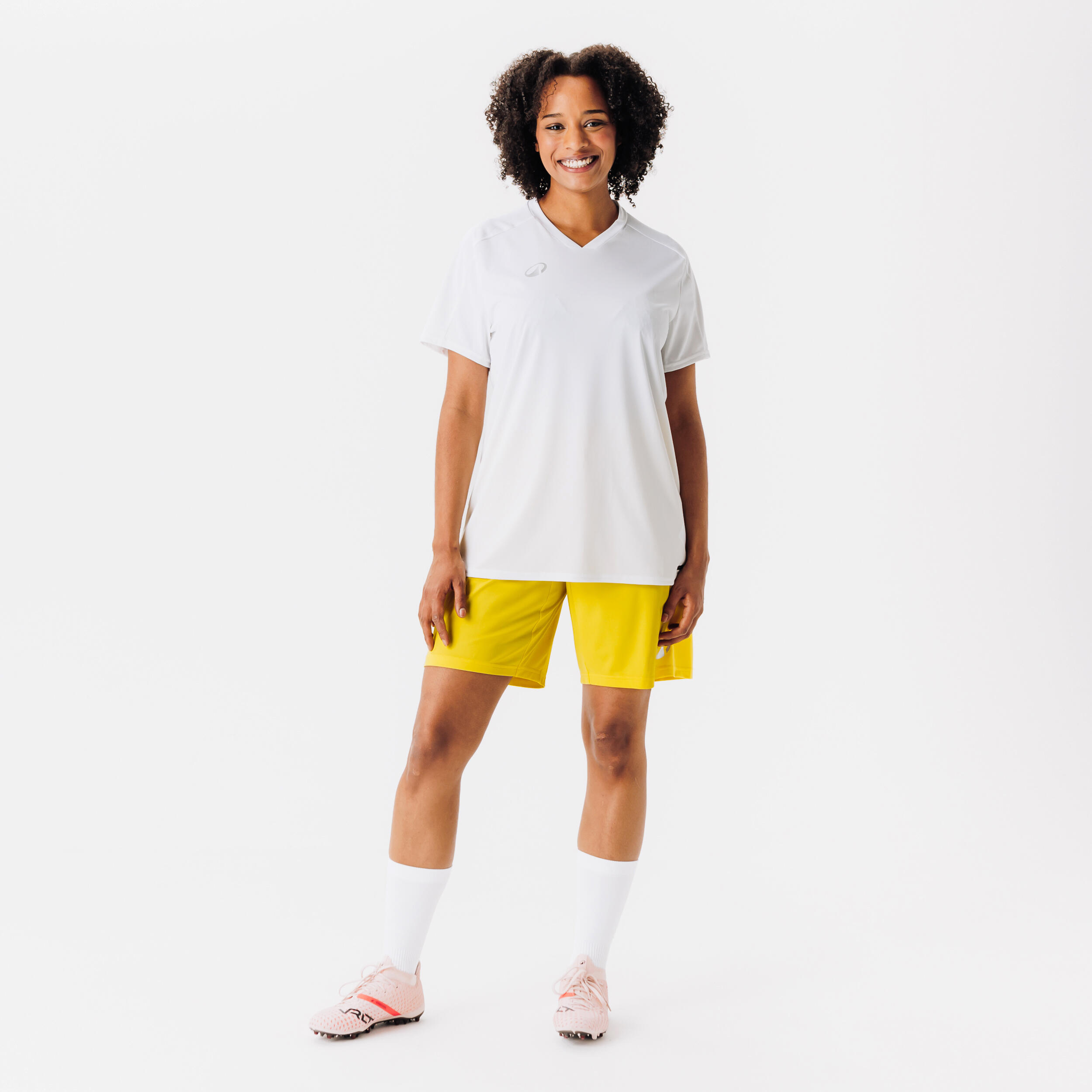 Erwachsenen-Fussballshorts Essentiel Gelb 7/7