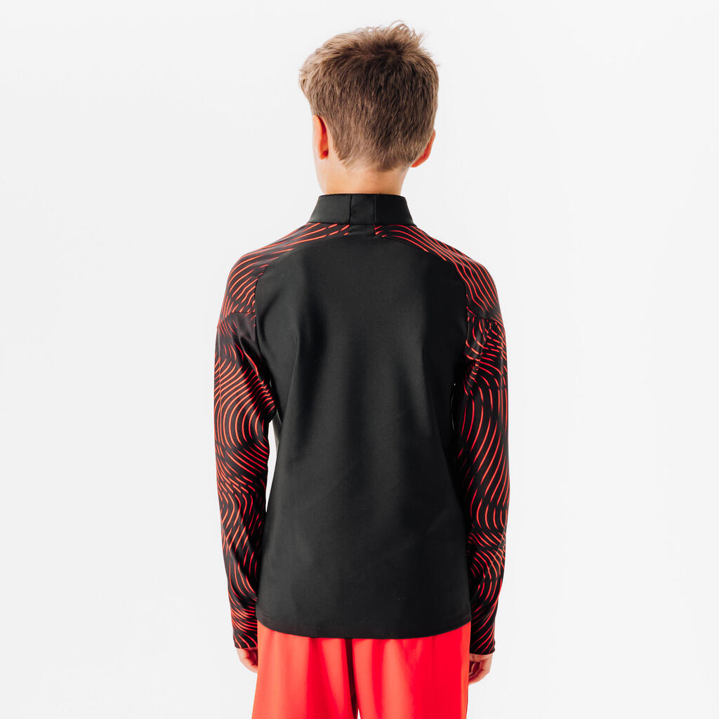 Kids' 1/2 Zip Sweatshirt Club Wavy - Black/White