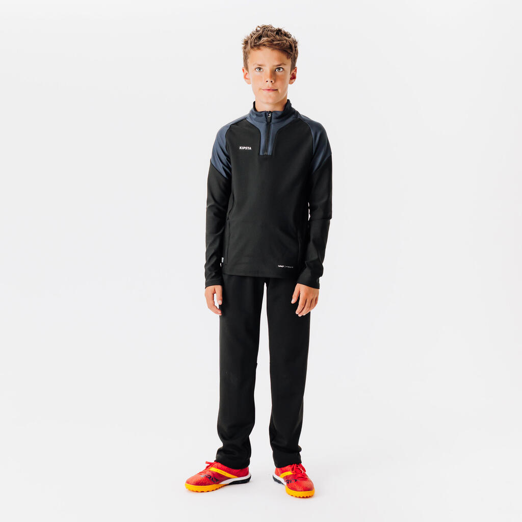 Kinder Fußball Sweatshirt mit Reißverschluss - VIRALTO Kids blau/marineblau