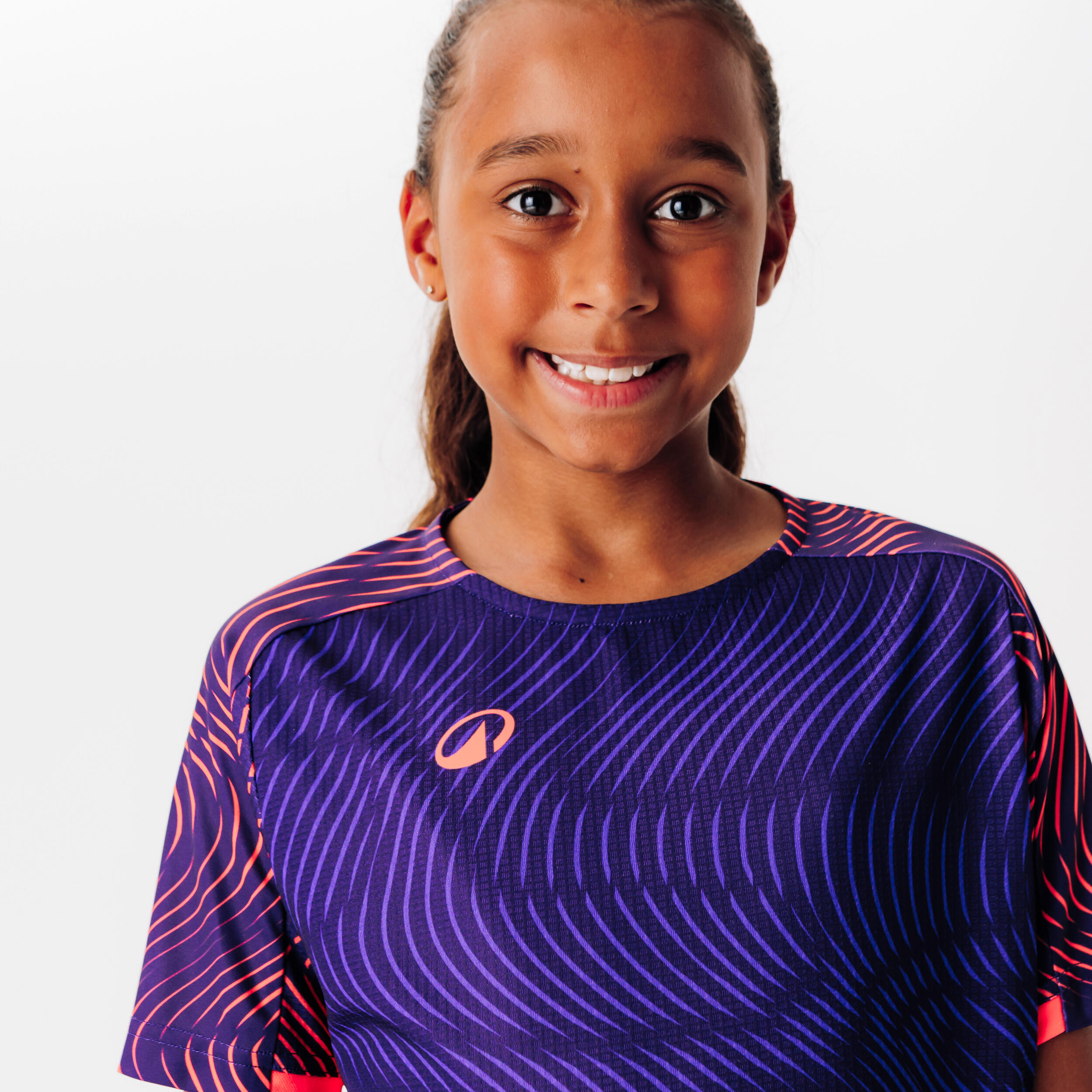Maillot de football CLUB Wavy Violet et Rose Junior 3/5