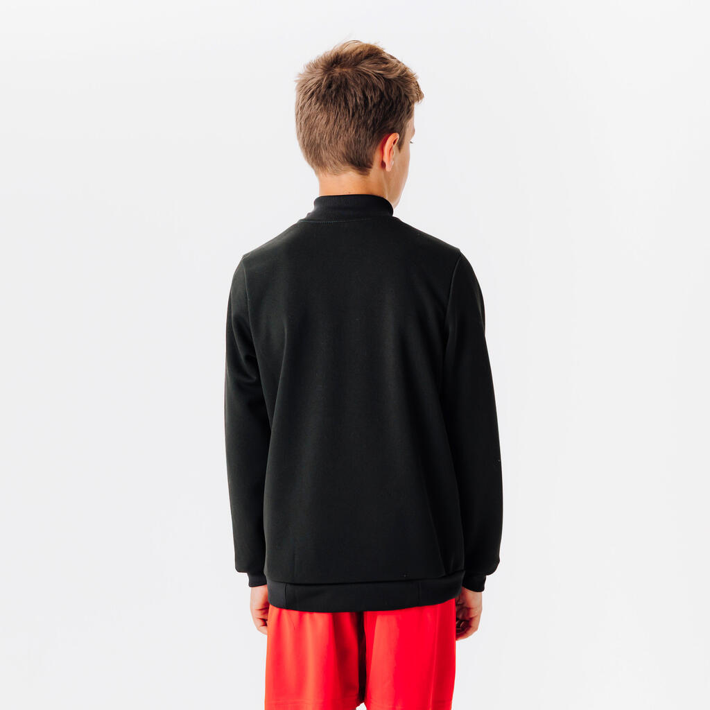 Veste de football d'entrainement essential  noire et grise