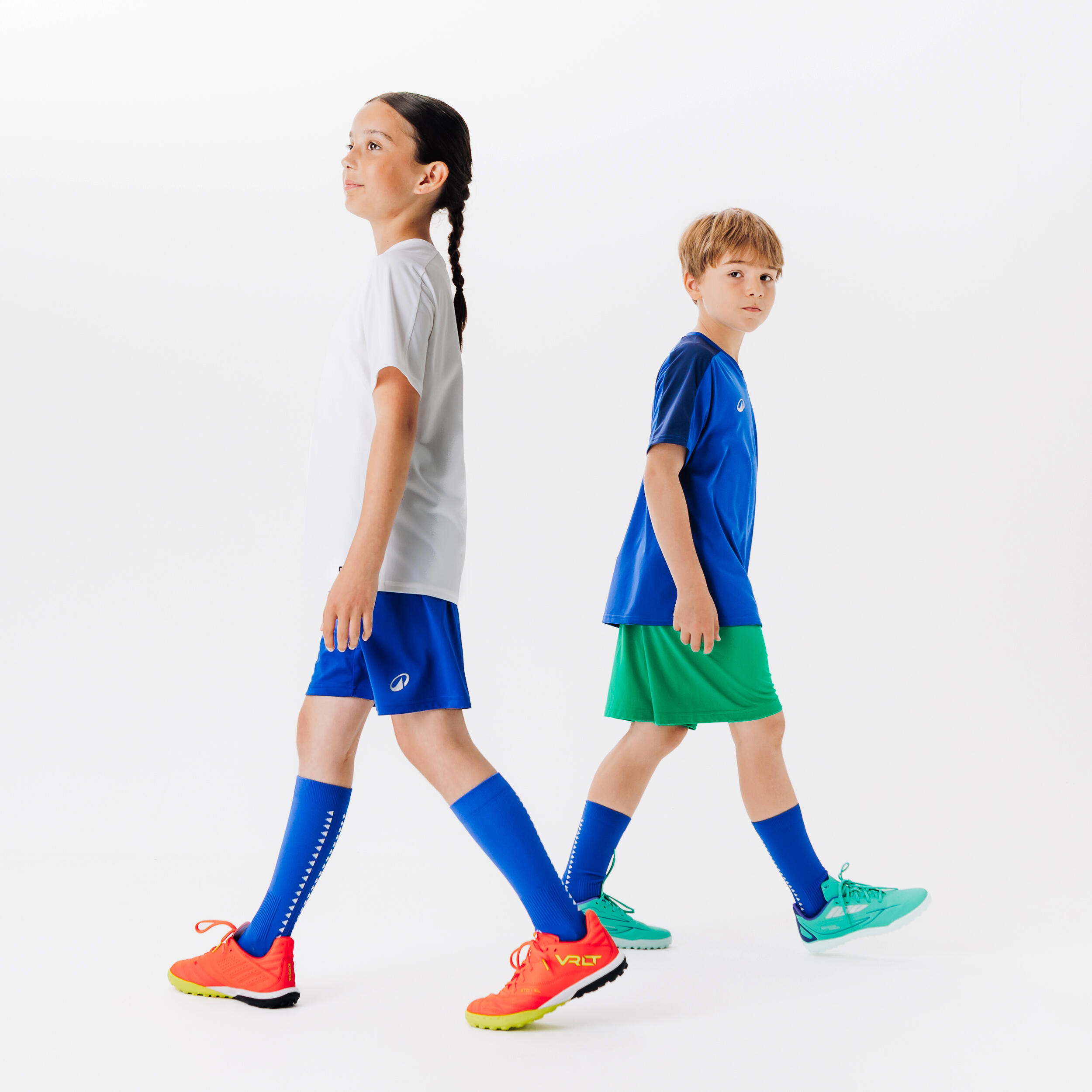 Voetbalshort voor kinderen Essential groen 2/7
