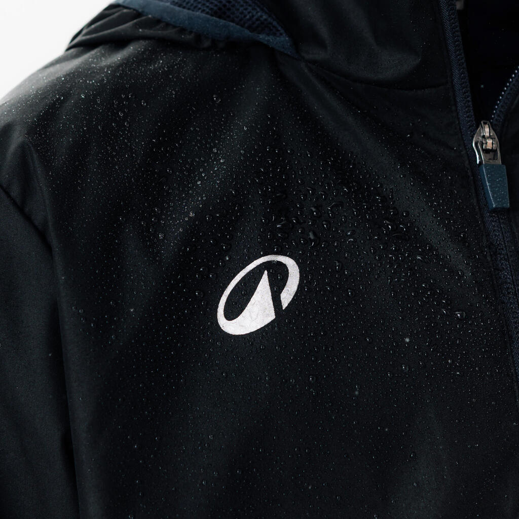Chamarra impermeable de futbol negra Viralto Club