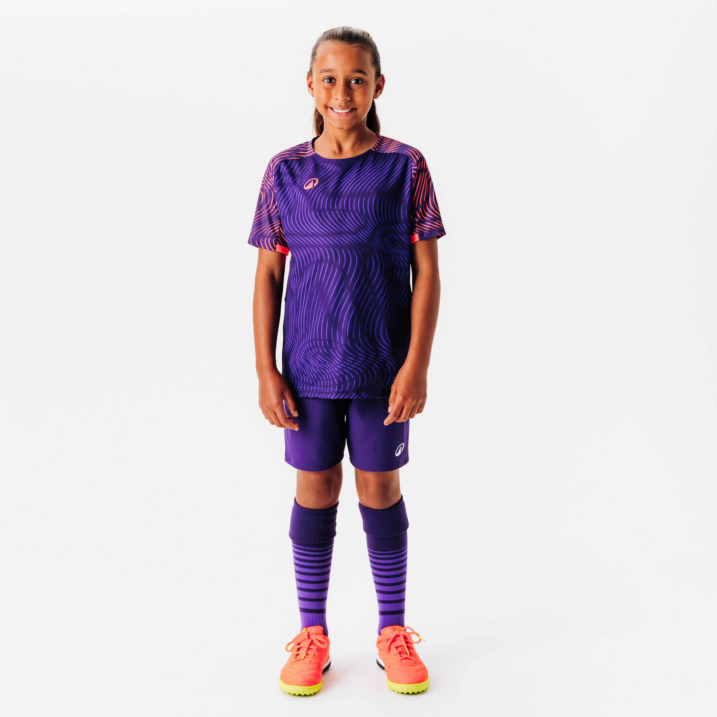 Maillot de football CLUB Wavy Violet et Rose Junior 2/5