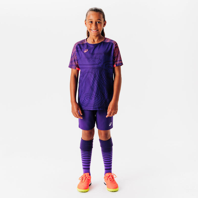Tricou de fotbal CLUB Wavy Mov-Roz Junior
