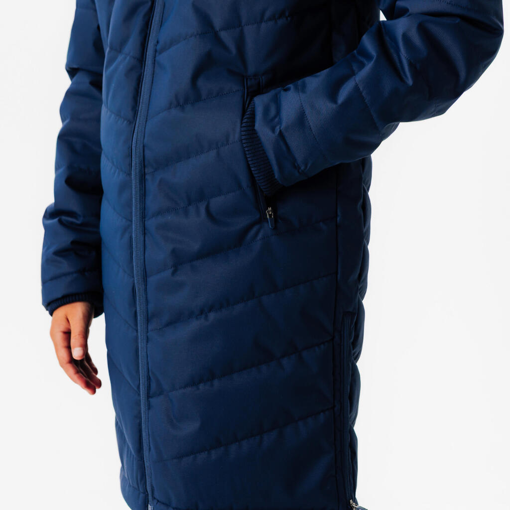 Kids' Football Long Parka Coat TRX - Navy