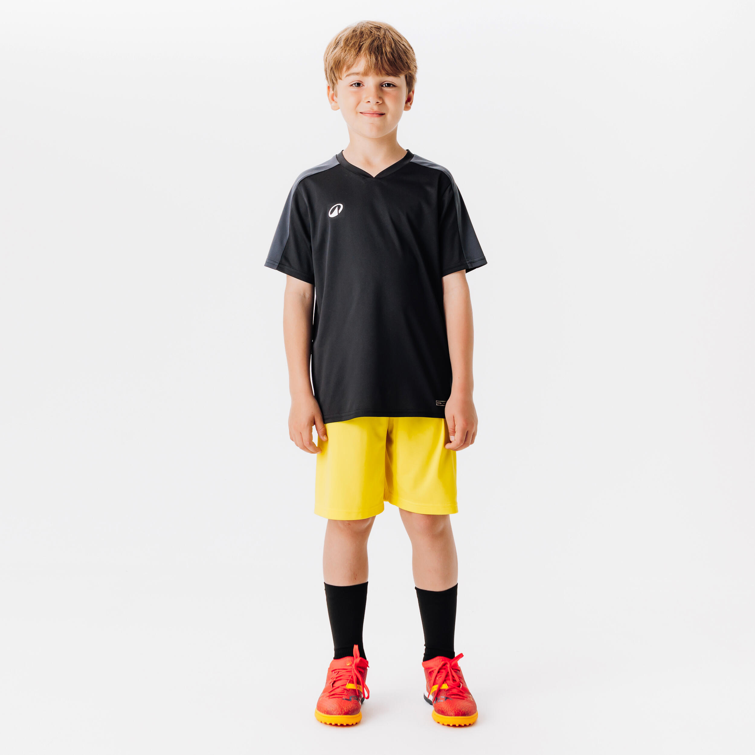 KIPSTA Detské futbalové šortky Essentiel žlté 8-9 r (131-140 cm) · záber 8