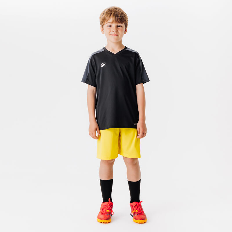 Short de football enfant essentiel  jaune