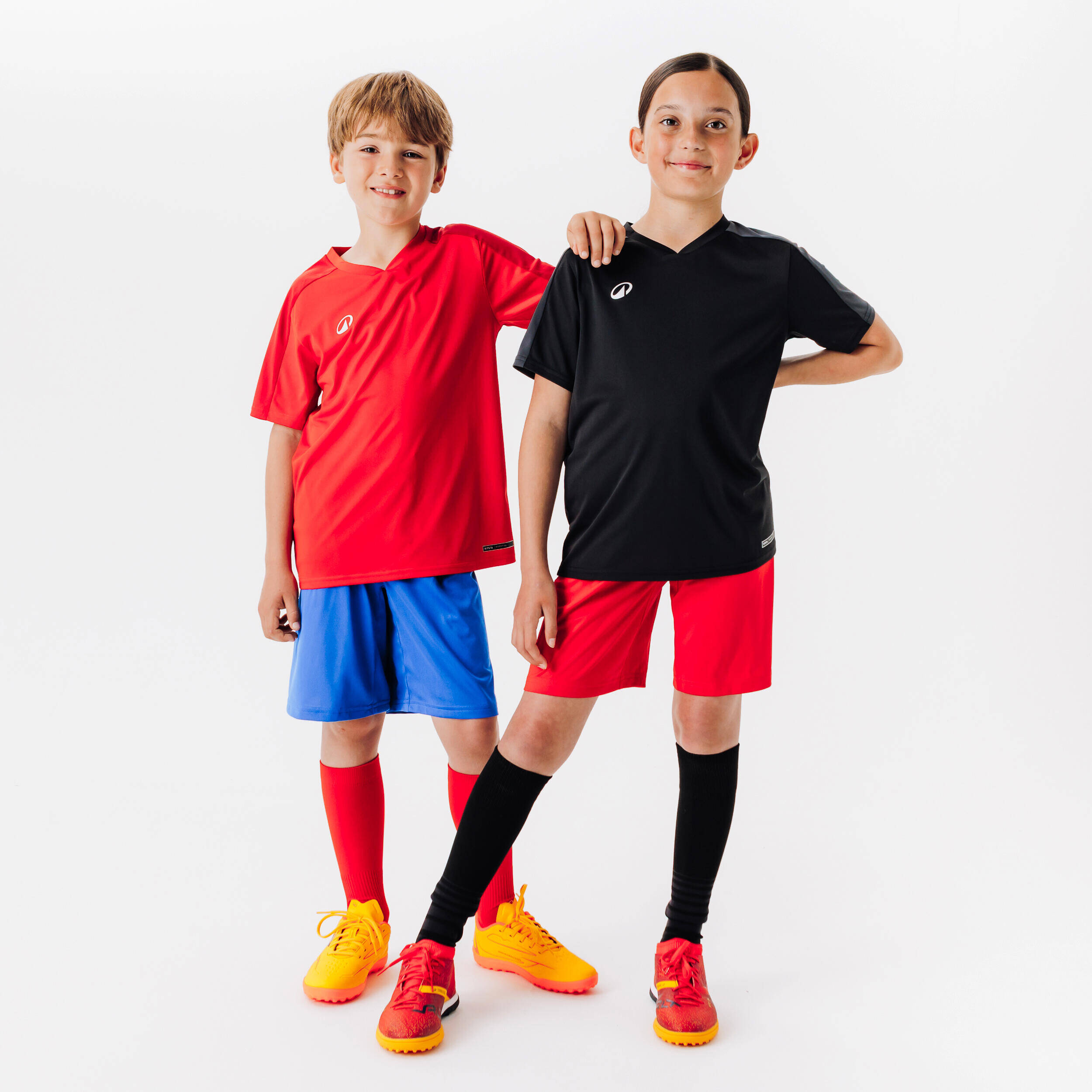 Kids Football Short Sleeve Tshirt - Red -  2