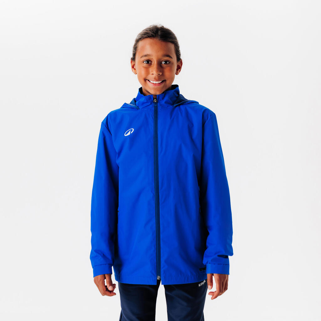 Kids' Football Rainproof Jacket Viralto Club - Blue