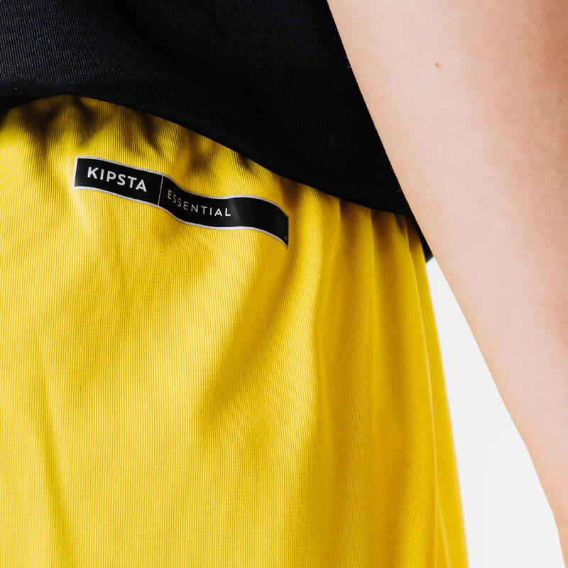 Short de football enfant essentiel  jaune