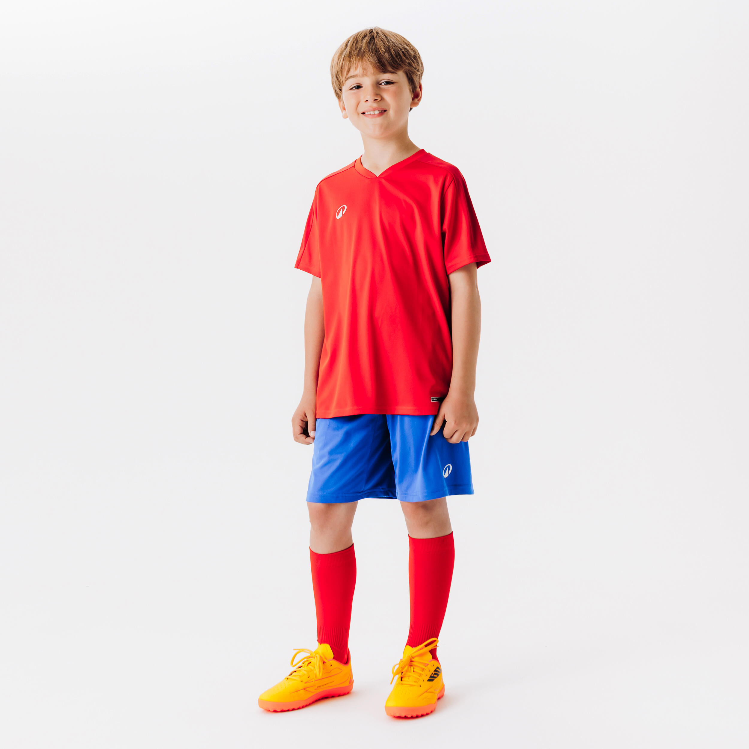 Kids Football Short Sleeve Tshirt - Red