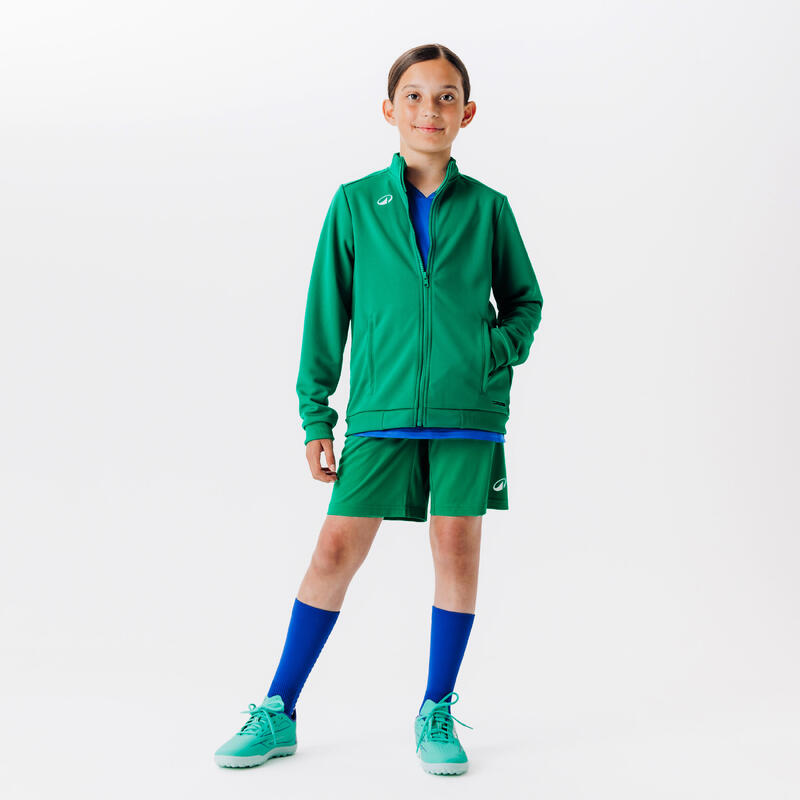 Jachetă Fotbal CLUB Essential Verde Copii 