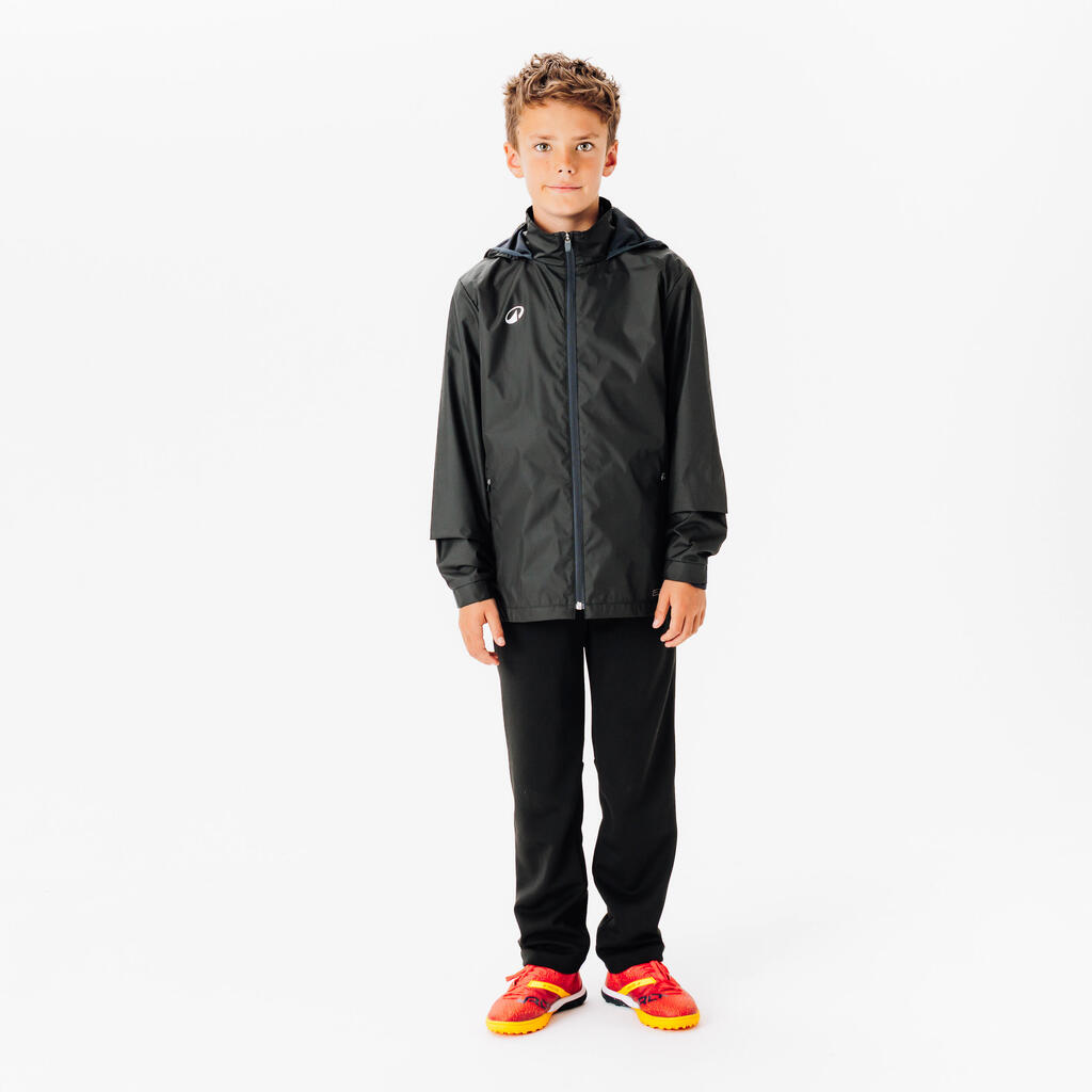 Chamarra impermeable de futbol negra Viralto Club
