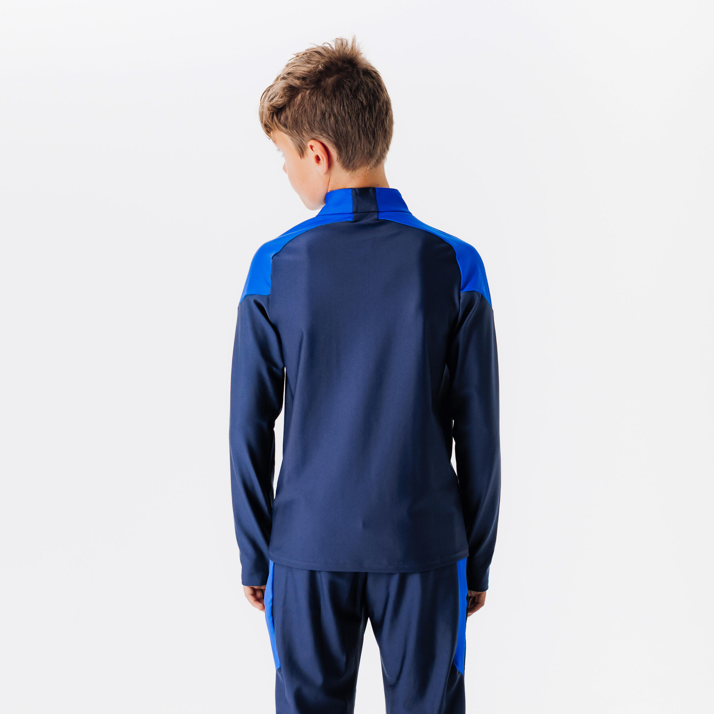 Sweatshirt de Futebol com 1/2 Fecho Criança VIRALTO CLUB Azul/Azul-marinho 4/7