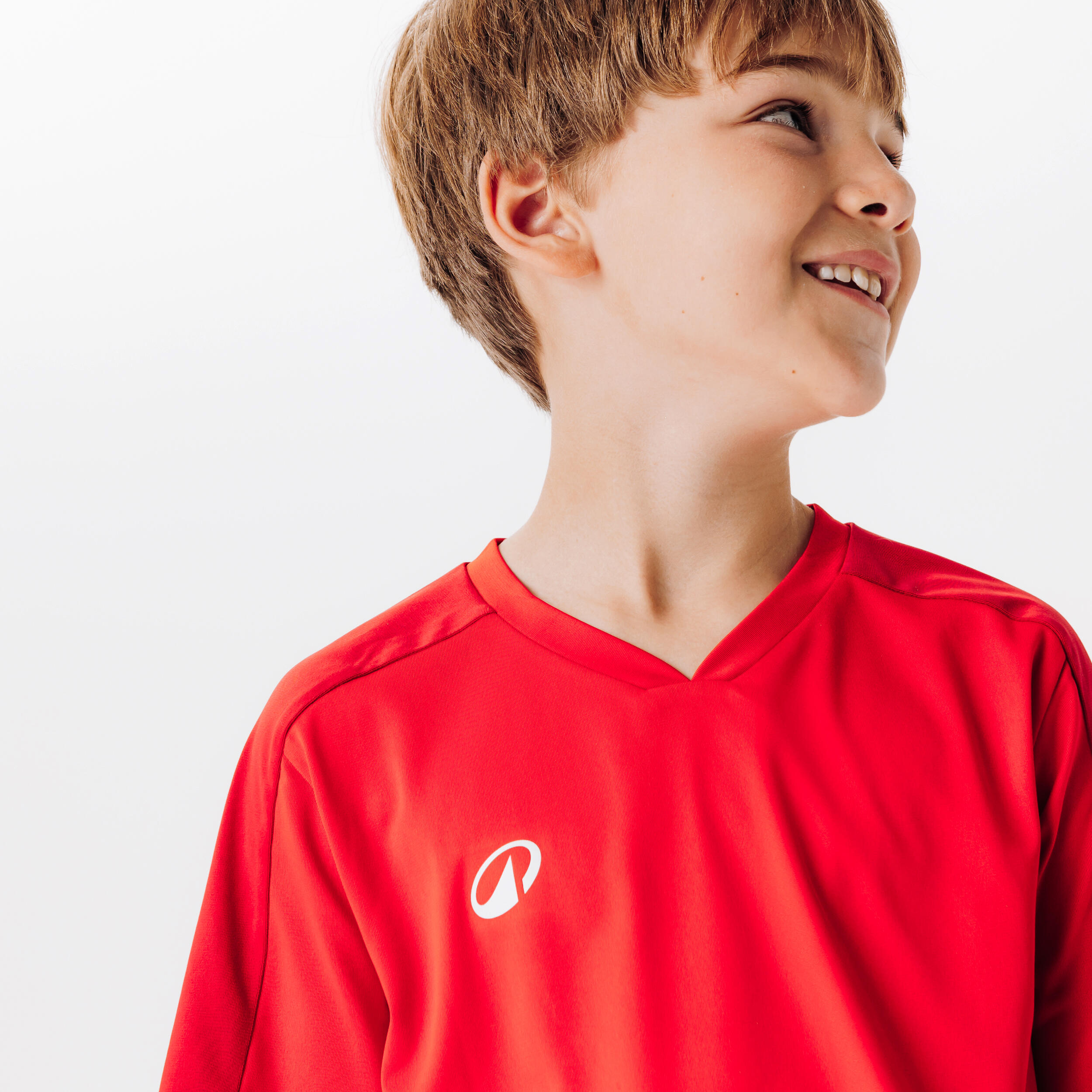 Kids Football Short Sleeve Tshirt - Red