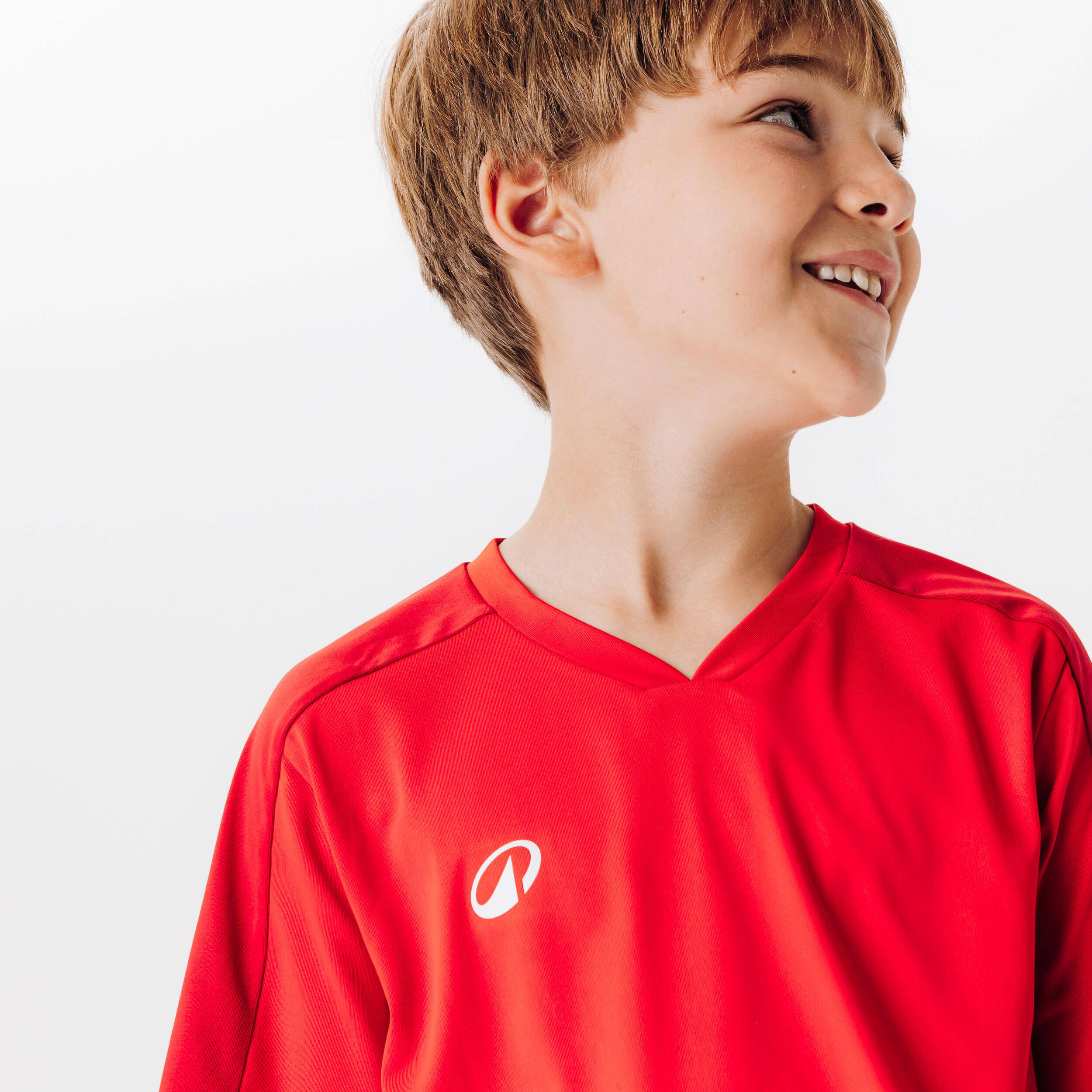 Kids Football Short Sleeve Tshirt - Red -  3
