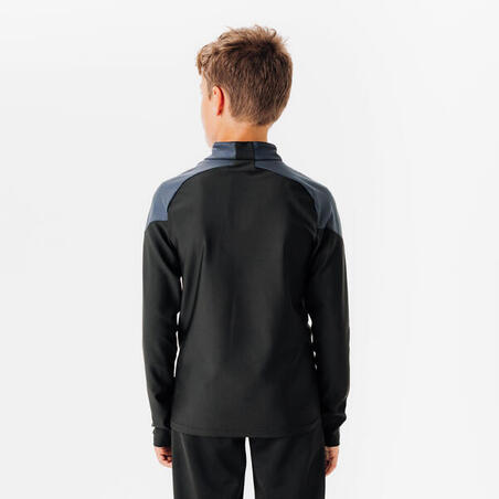 Кофта дитяча Viralto Club на блискавці 1/2 для футболу чорна/сіра Кофта дитяча Viralto Club на блискавці 1/2 для футболу чорна/сіра