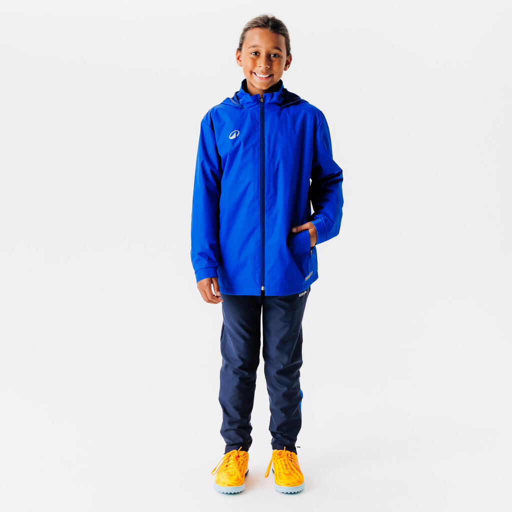 Kids' Football Rainproof Jacket Viralto Club - Blue