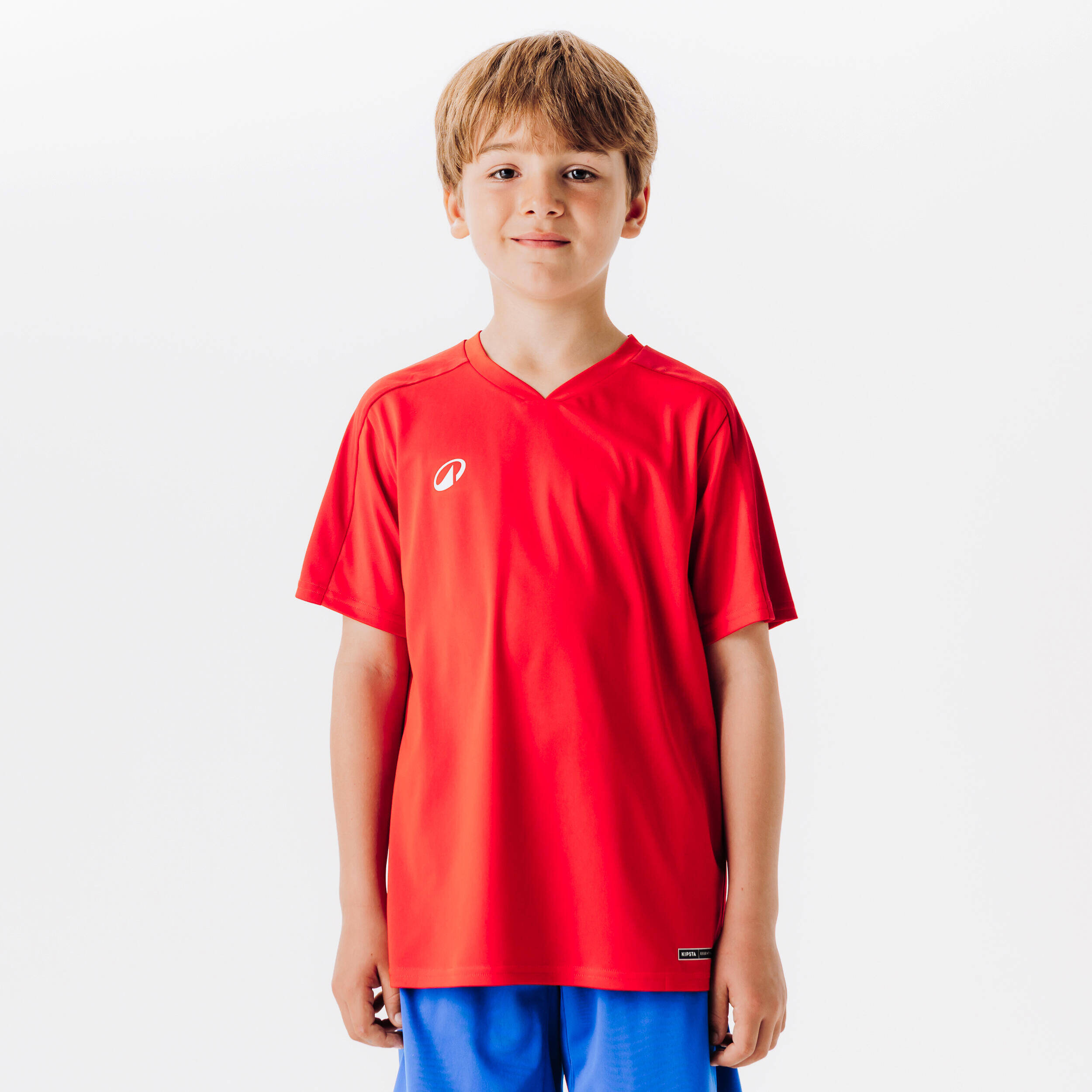 Kids Football Short Sleeve Tshirt - Red -  1