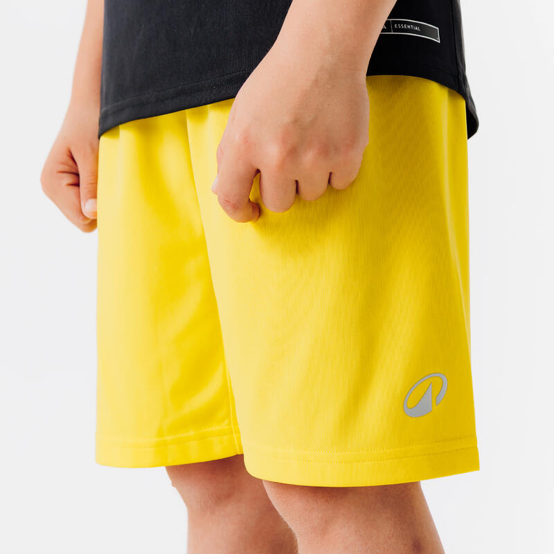 Short de football enfant essentiel  jaune