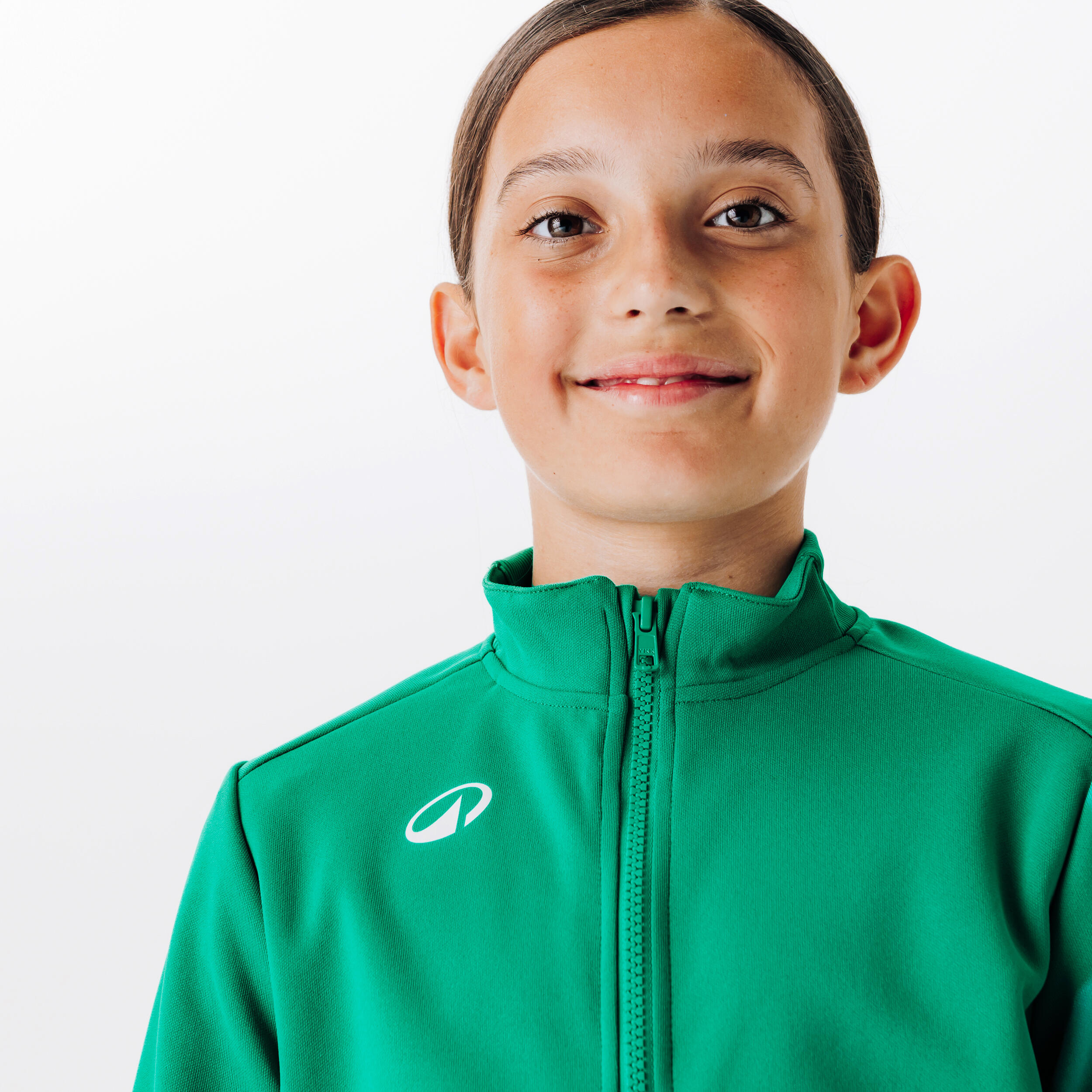Voetbal trainingsjack kind Essential groen 3/6