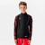 Sweat 1/2 Zip CLUB Wavy JR Noir et Rouge