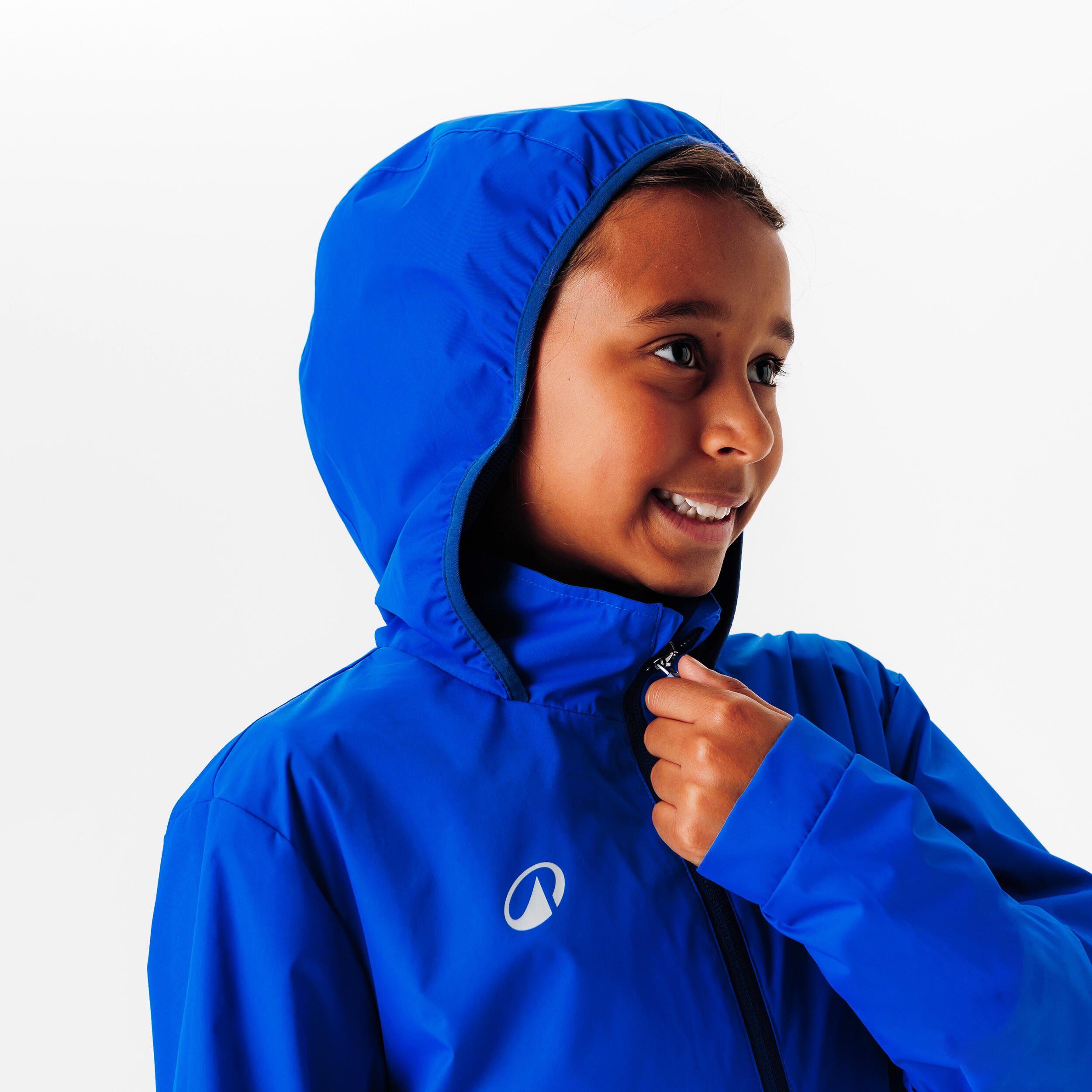 Fringoo Regenjas voor kinderen van 2-8 jaar, waterdichte outdoorjas met warme fleecevoering en capuchon, voor jongens en meisjes, lichtgewicht en machinewasbaar, Eenhoorns, 5-6 jaar
