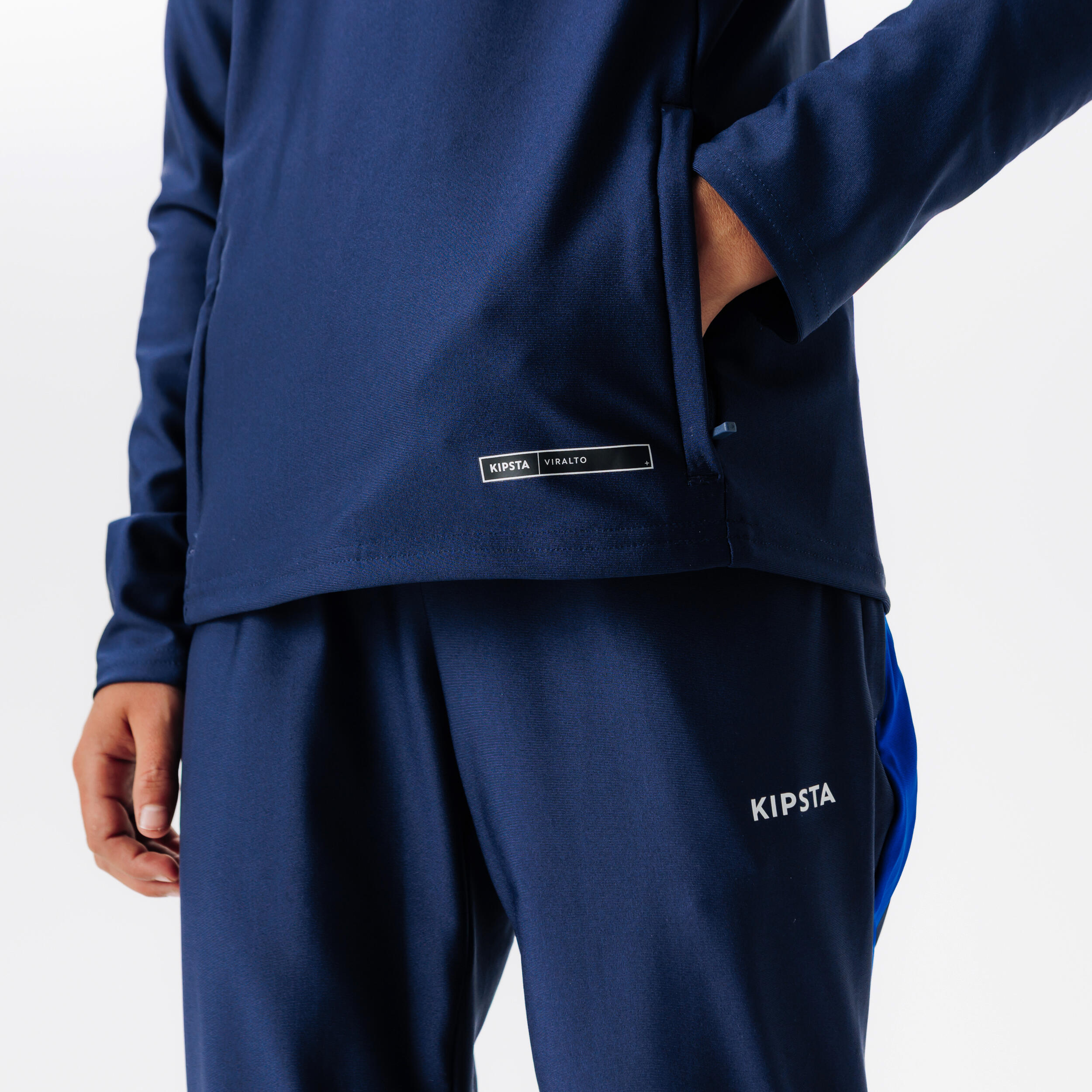 Sweatshirt de Futebol com 1/2 Fecho Criança VIRALTO CLUB Azul/Azul-marinho 5/7