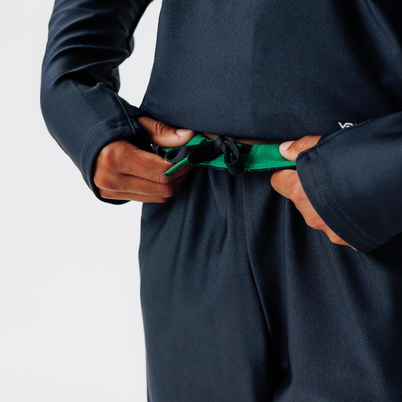 Pantalon de trening Fotbal VIRALTO CLUB Gri-Verde Copii 