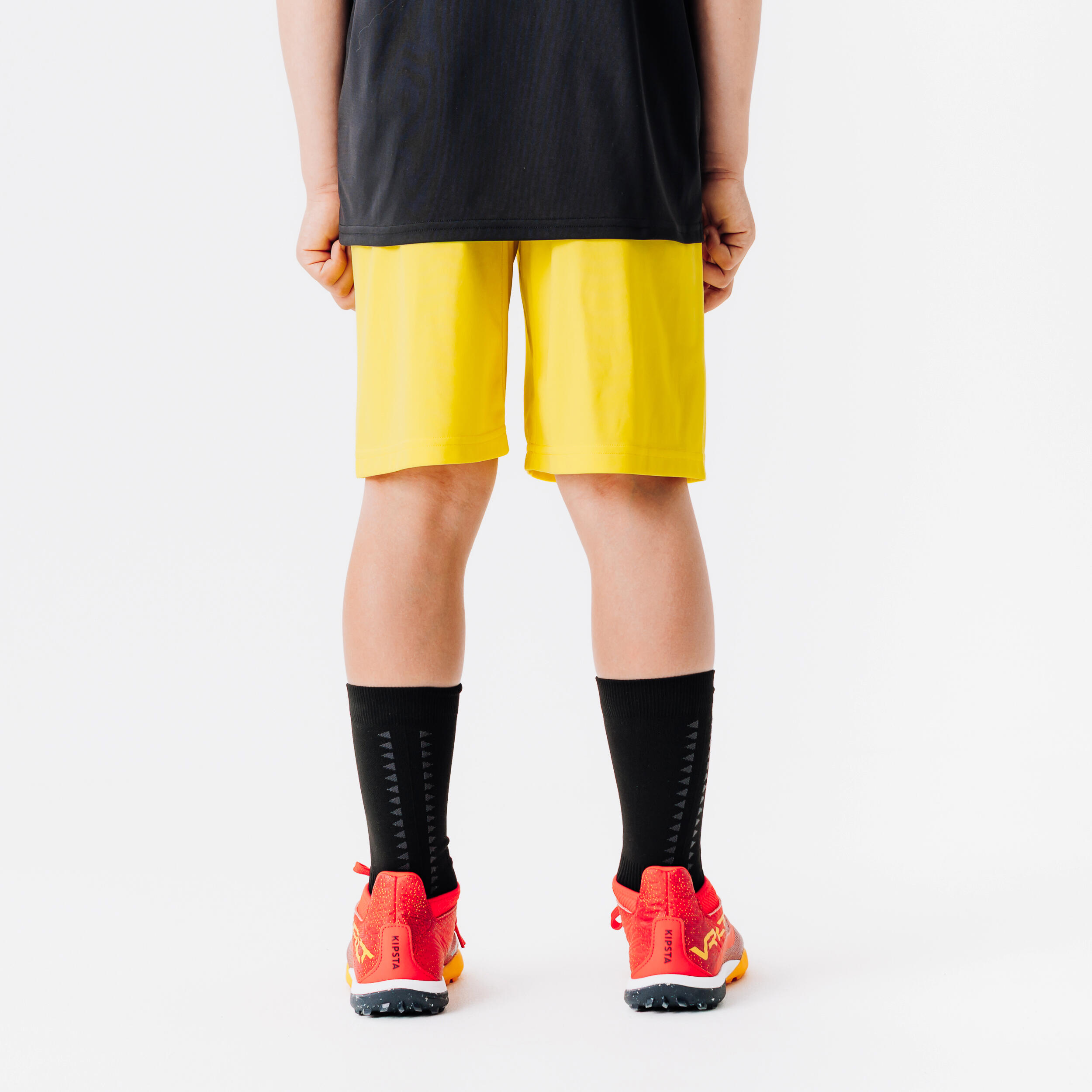 KIPSTA Detské futbalové šortky Essentiel žlté 8-9 r (131-140 cm) · záber 5