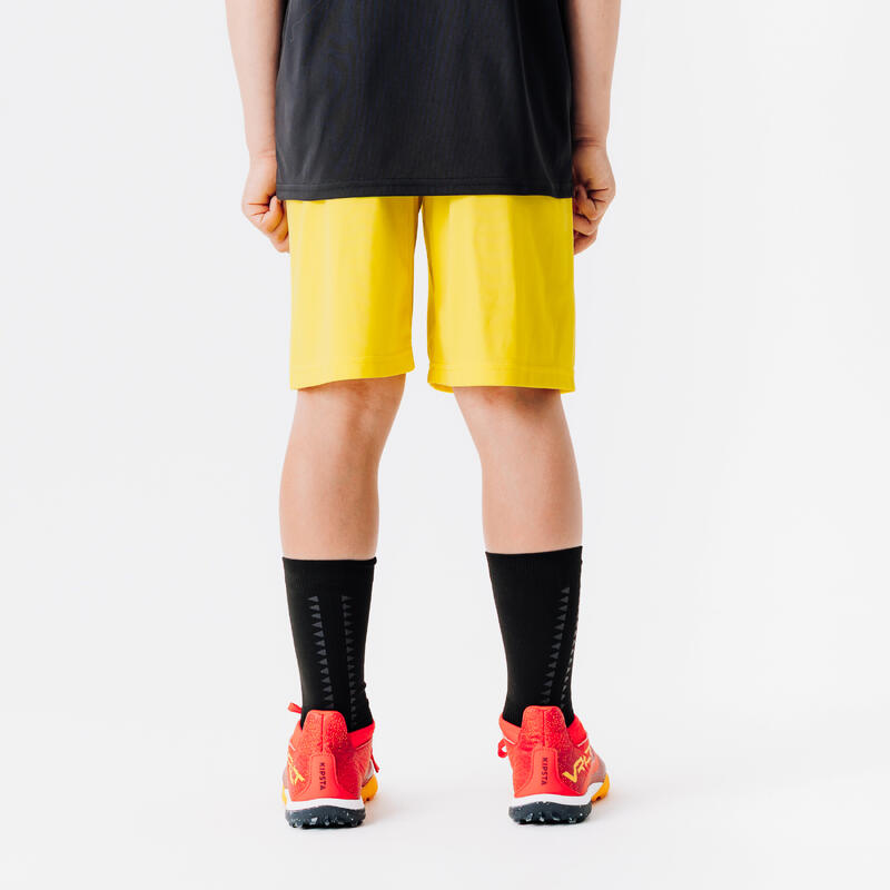 Short de football enfant essentiel  jaune