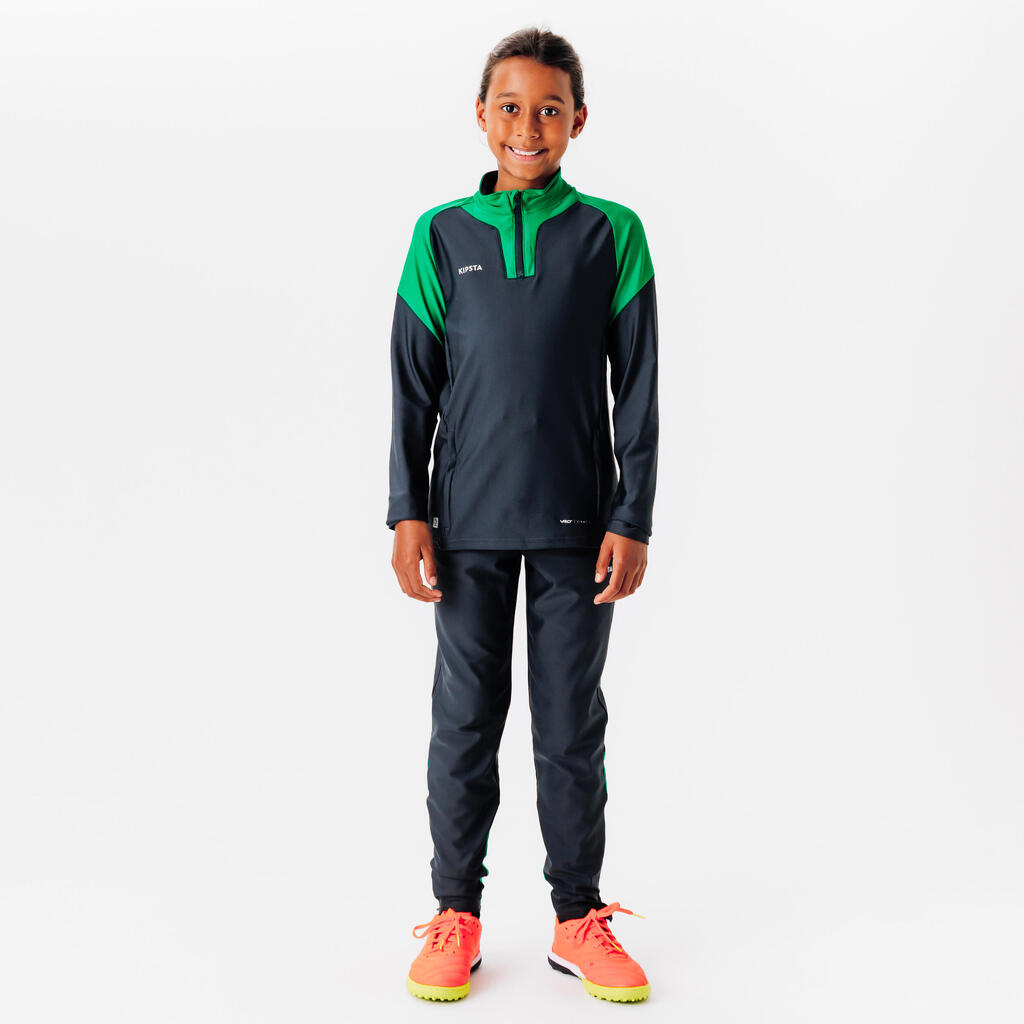 Kinder Fußball Sweatshirt mit Reißverschluss - VIRALTO Kids blau/marineblau