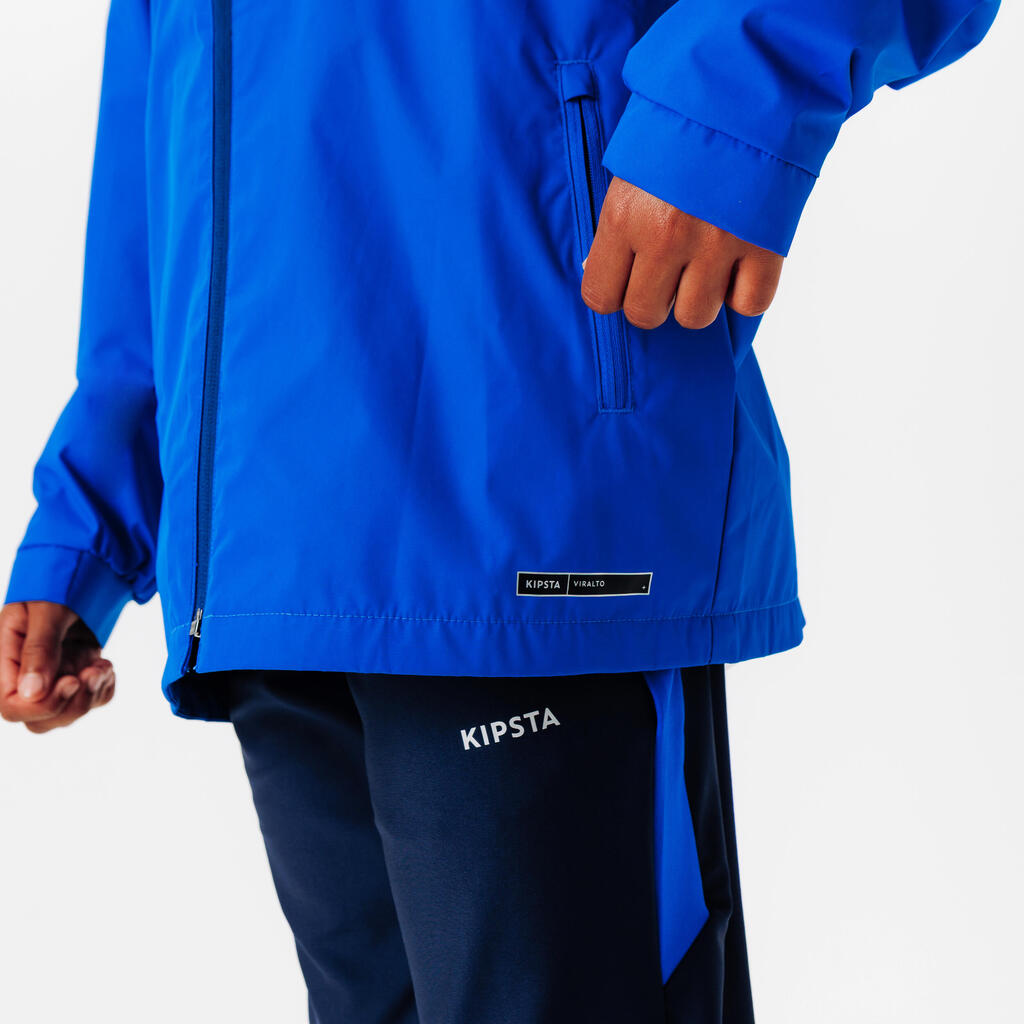 Kids' Football Rainproof Jacket Viralto Club - Blue