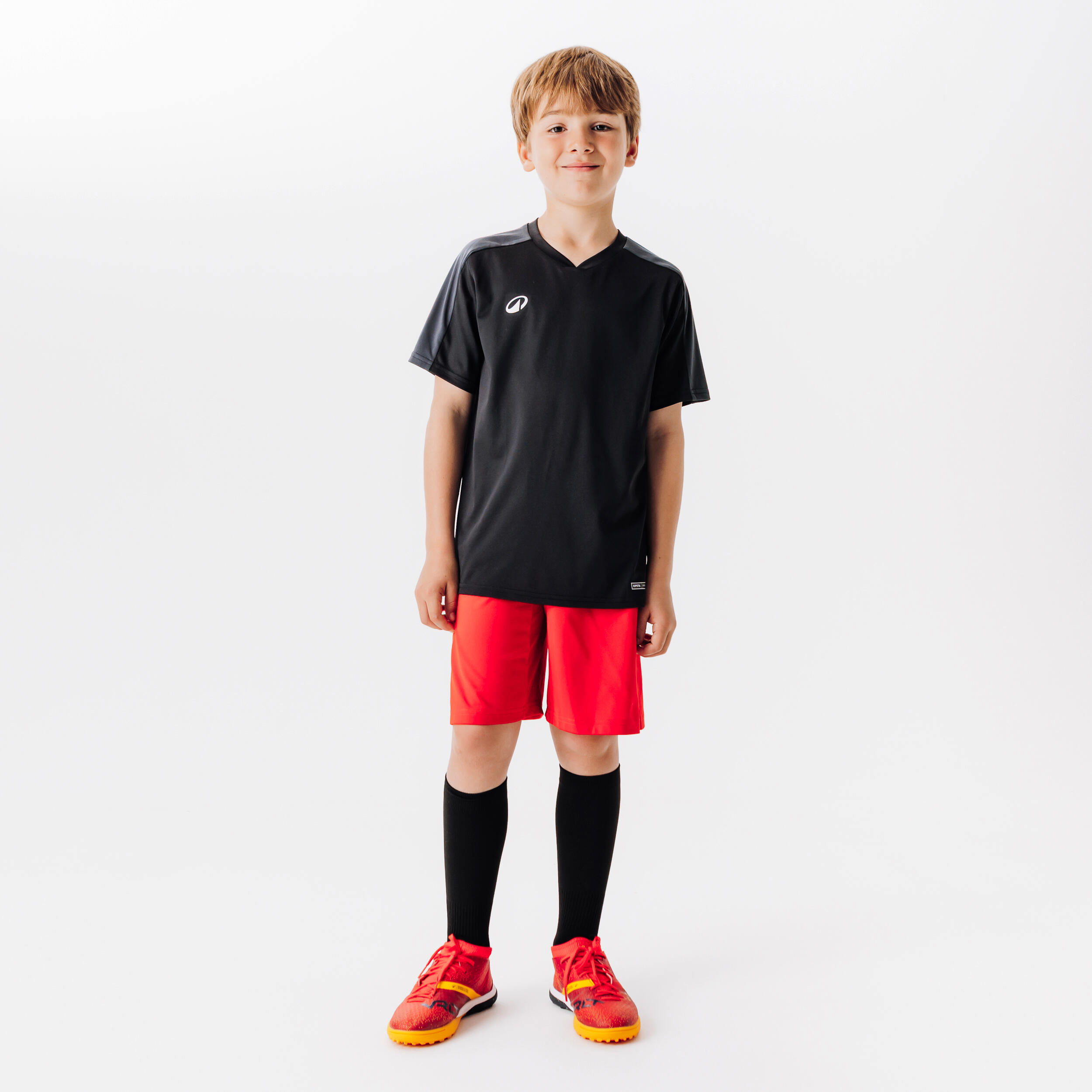 Short de soccer enfant – Essentiel rouge - KIPSTA