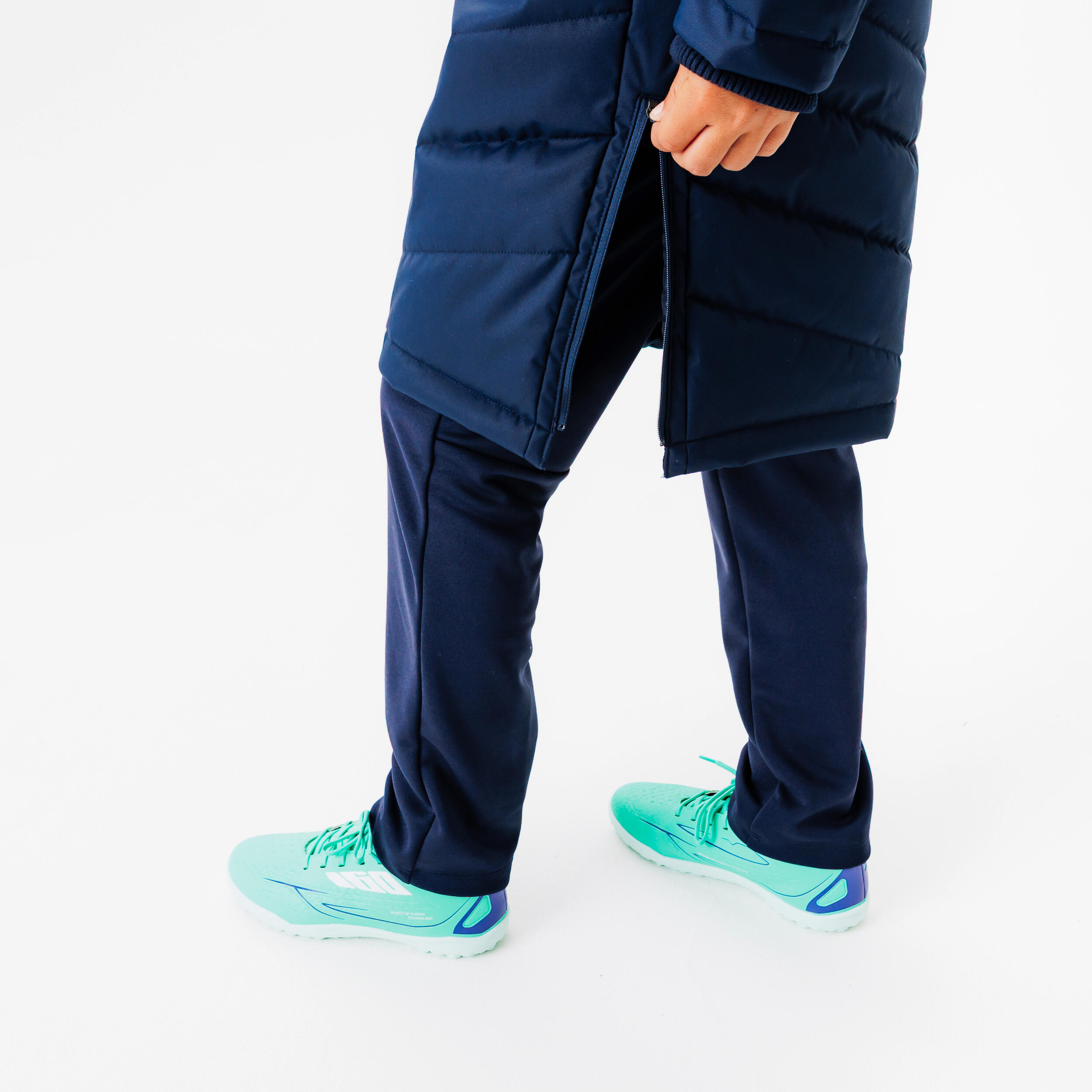 Parka lungo calcio bambino TRX blu 7/7