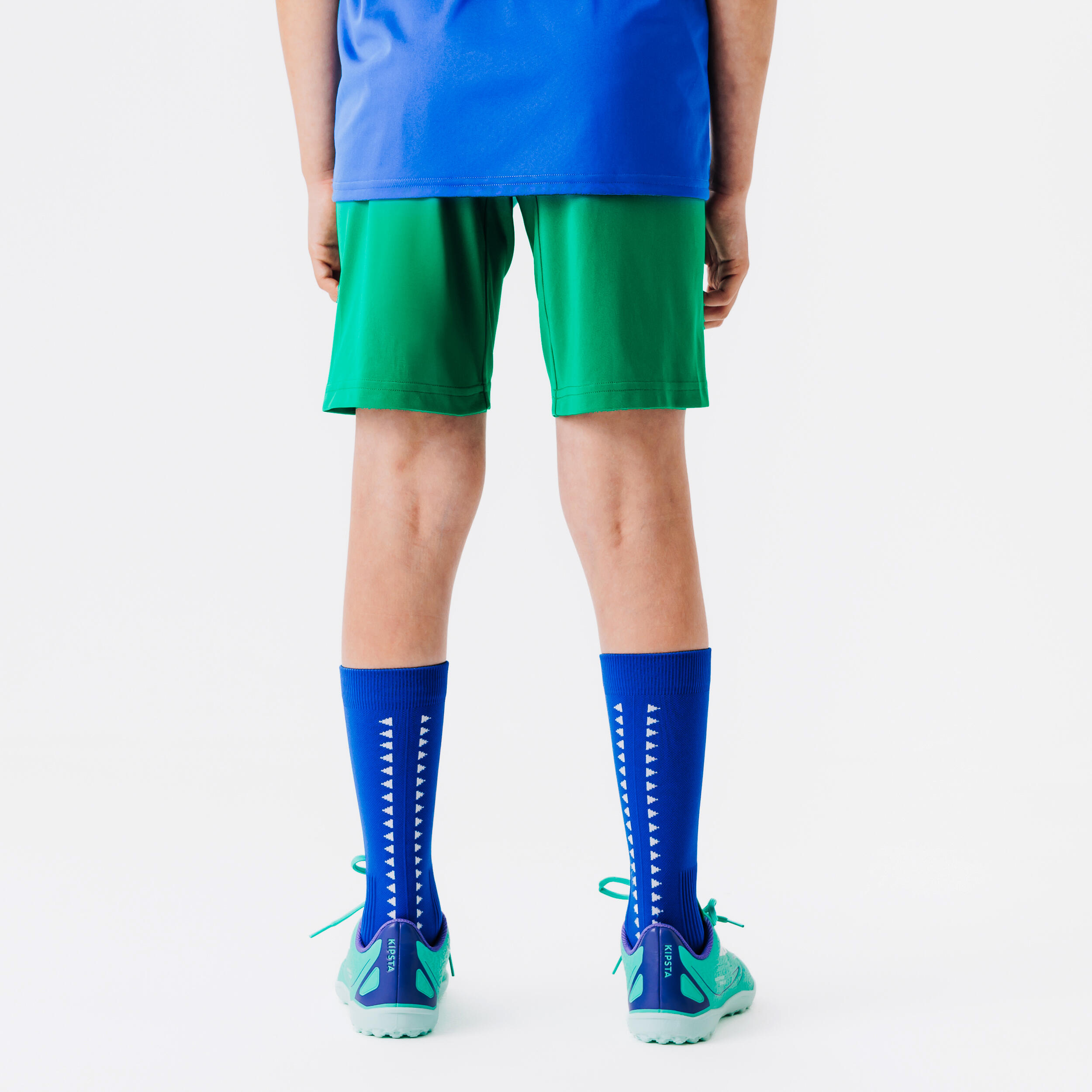 Voetbalshort voor kinderen Essential groen 4/7