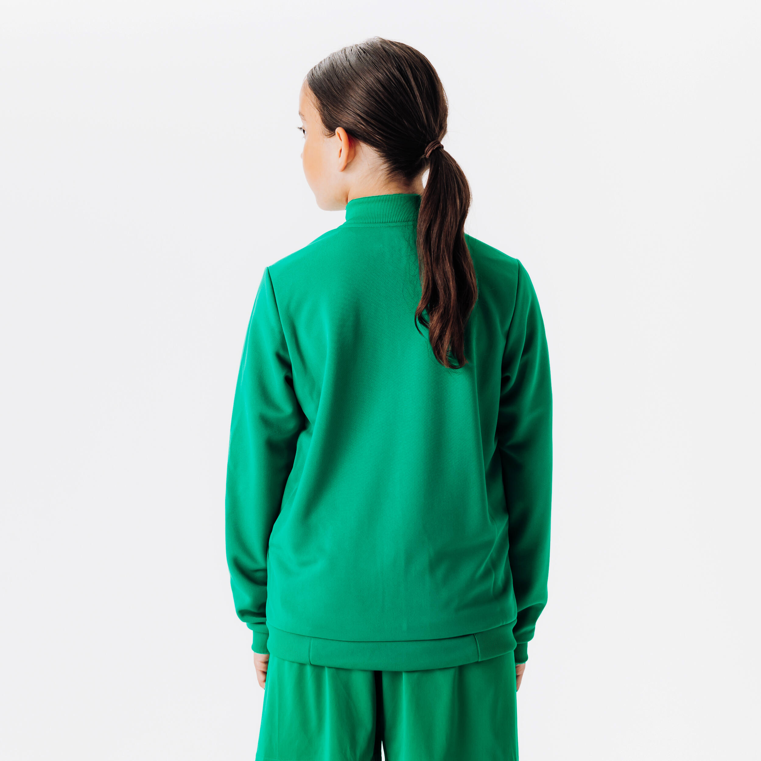KIPSTA Detská bunda Essential na futbalové tréningy zelená 141-150 cm