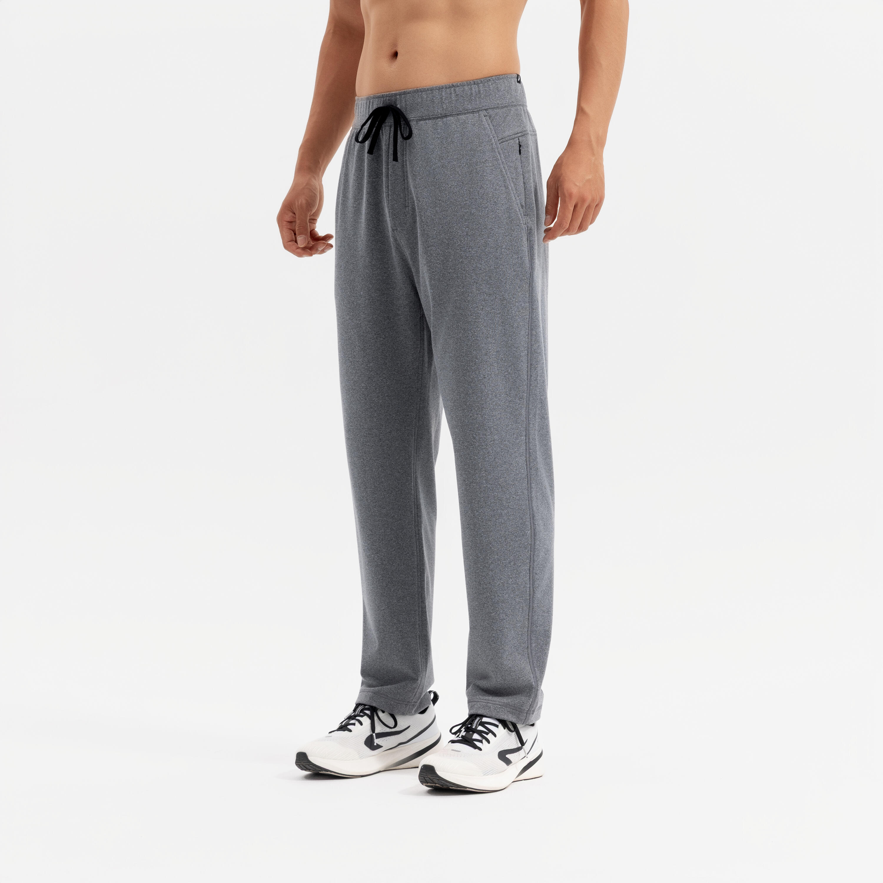 Men training pant warm-heather smoked black