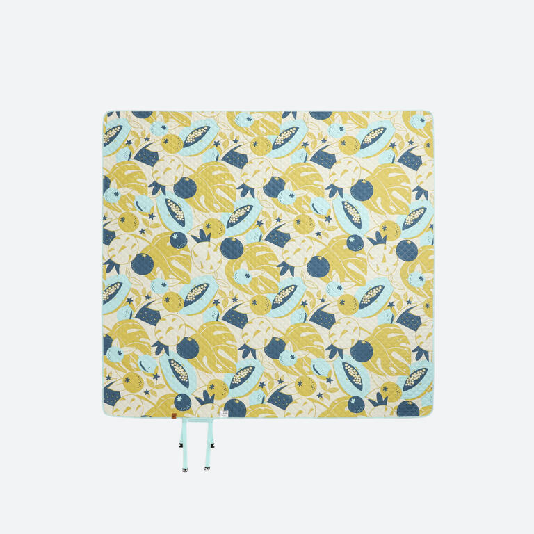 Quechua picnic plaid XL fruit print blanket