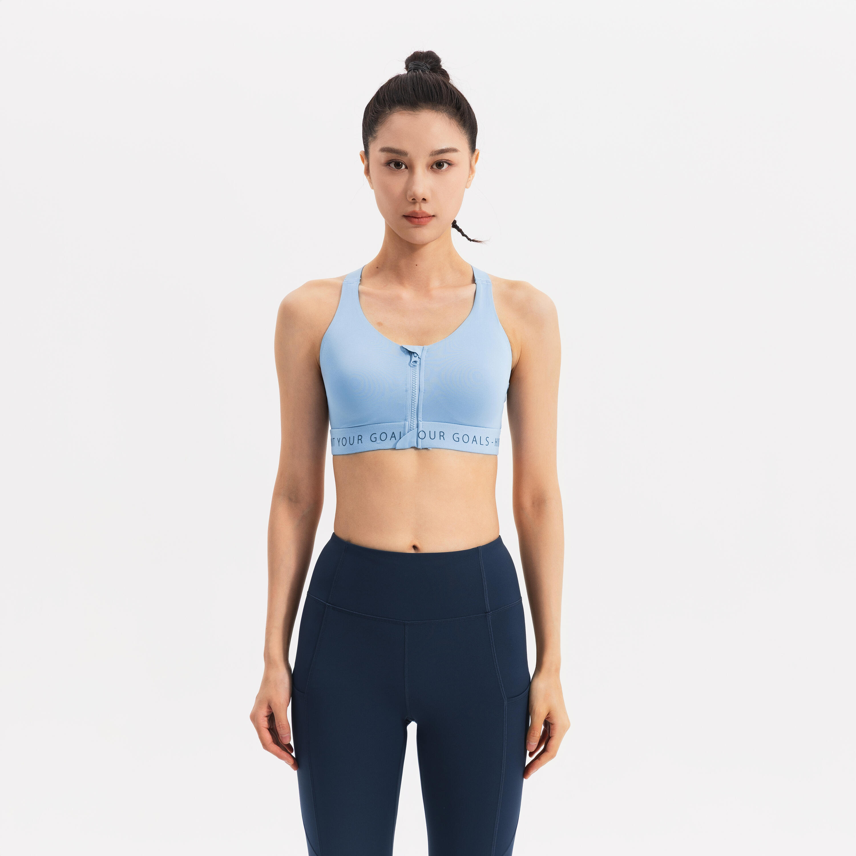 Women’s High-Support Zip-Up Sports Bra with Cups - DECATHLON