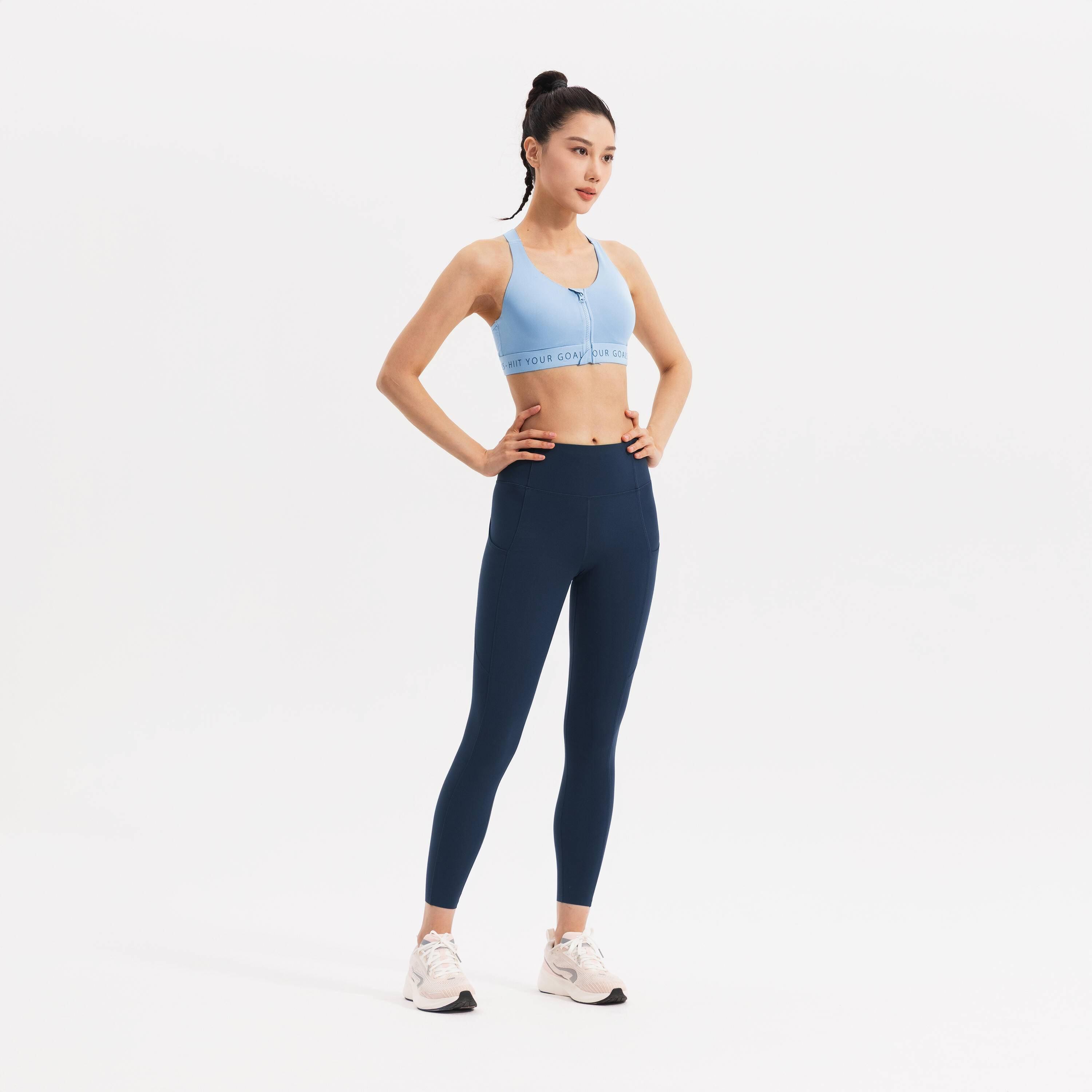 Soutien-gorge de sport zippé avec bonnets et maintien élevé femme 6/9