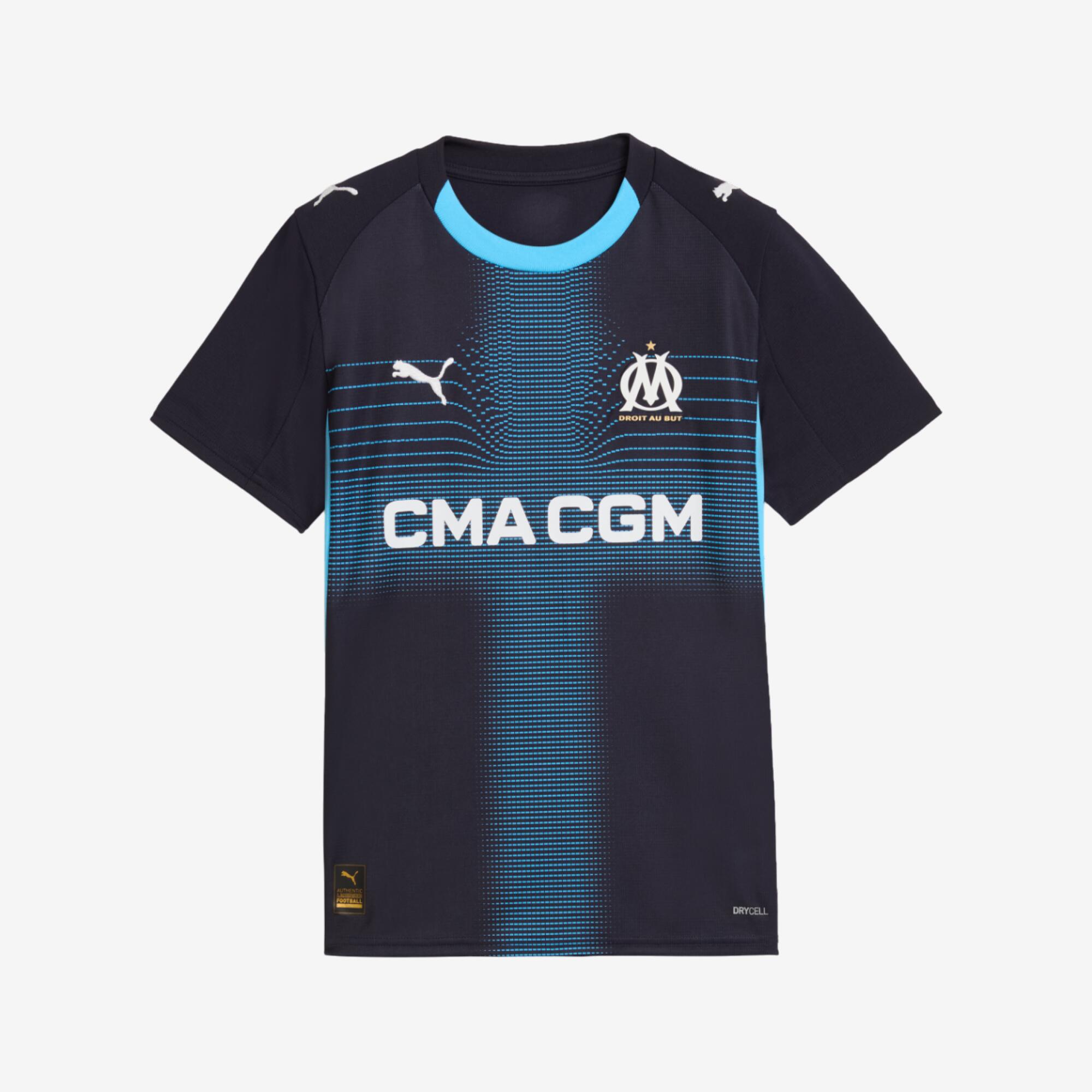 Maillot officiel 25/26 Olympique de Marseille Extérieur Enfant 1/2