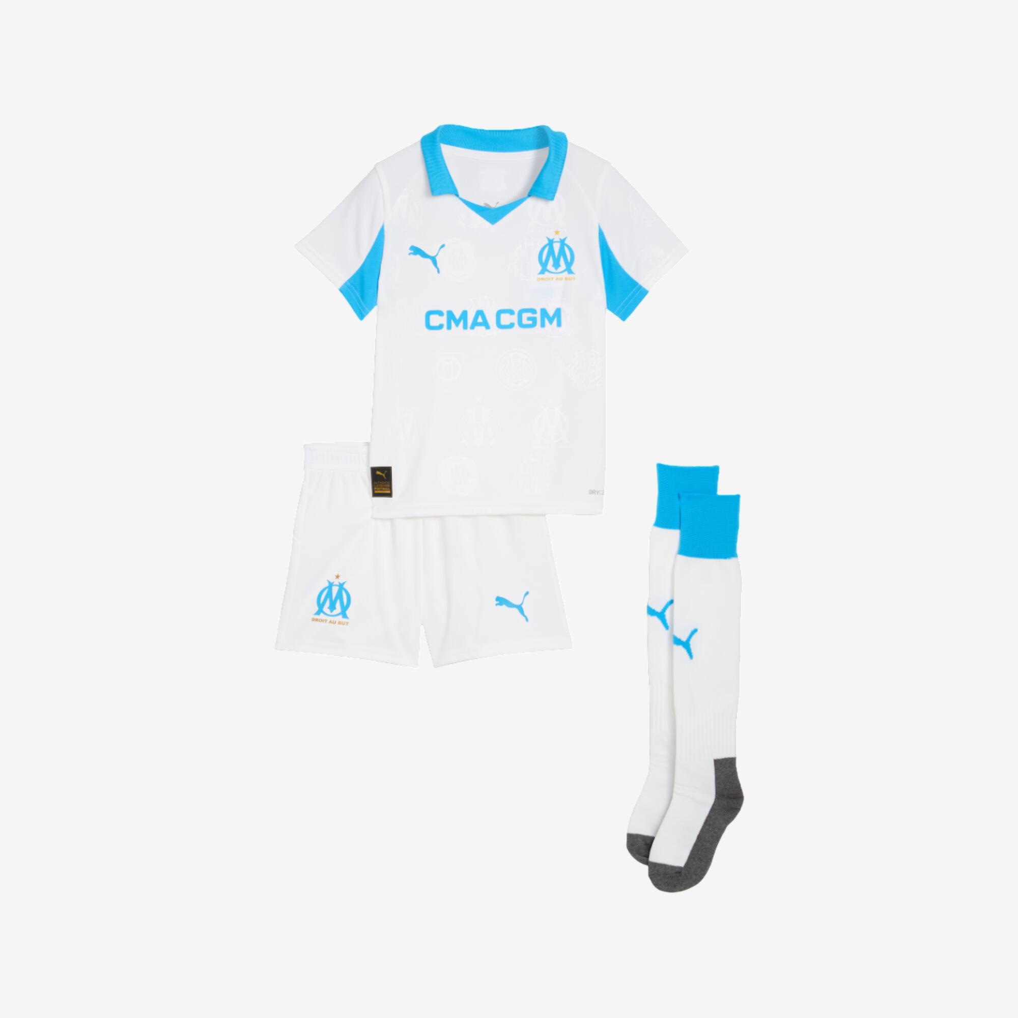 Gyerek szett, hivatalos 2025/26-os Olympique de Marseille, hazai Puma akciós termékkép 1