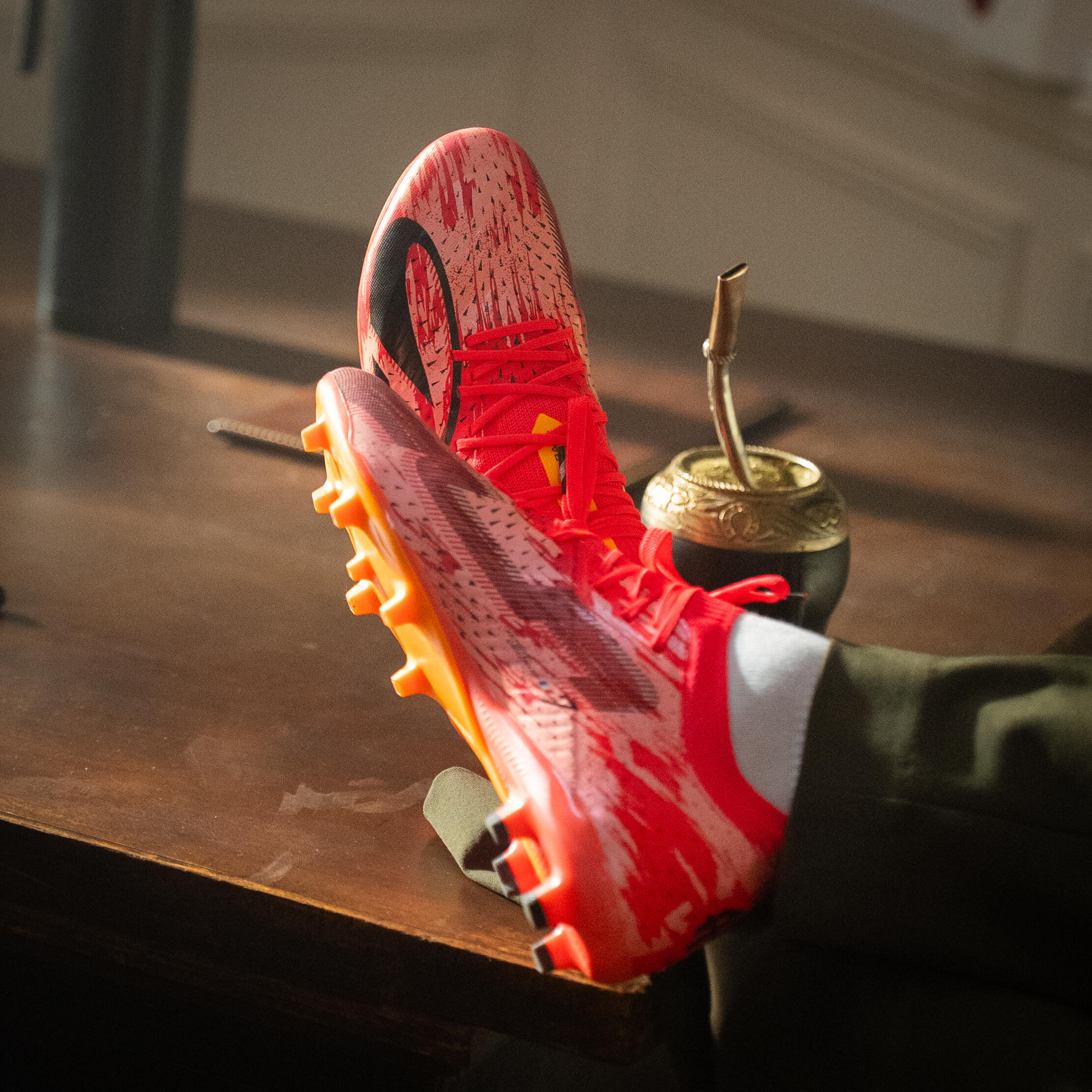 Tenis de futbol rojos para adulto CLR 7 Elite FG Storm edición Antoine Griezmann 23/43