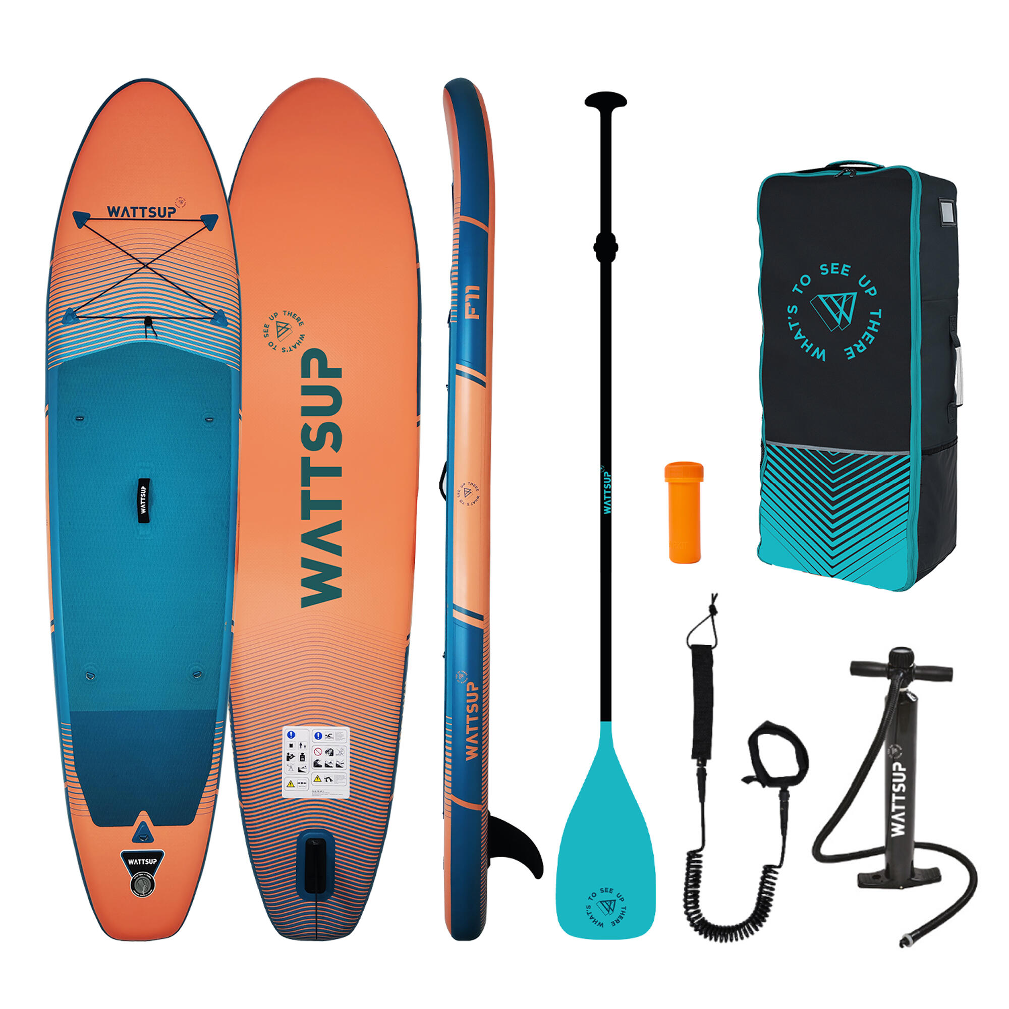 Pagaie SUP Wattsup 100% Carbone - 650g - Réglable 3 Sections - Anti-Twist - Pour Débutants Et Experts