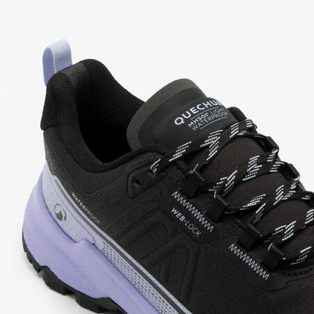 Черевики жіночі MH500 водонепроникні для гірського туризму світло-фіолетові