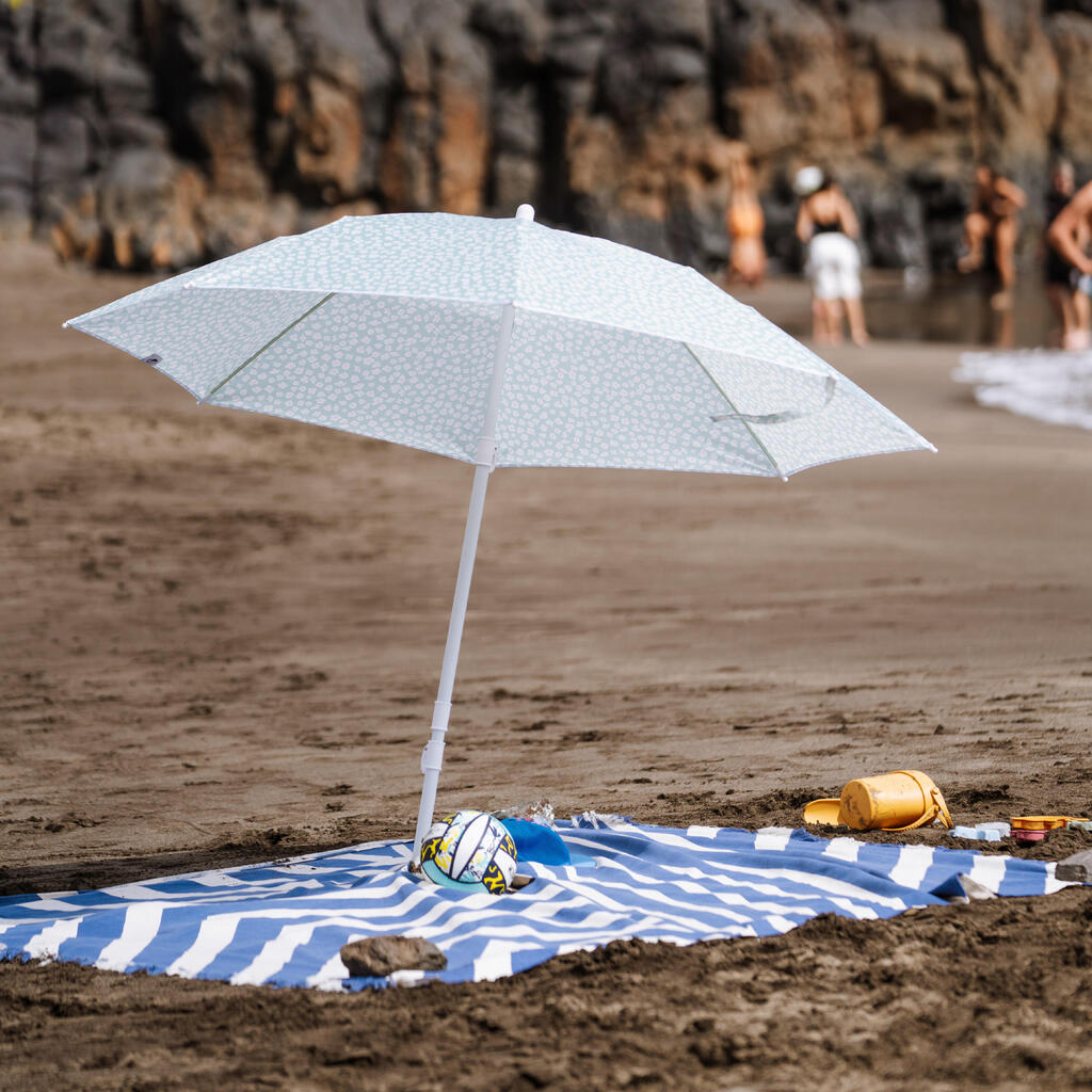 Serviette de plage poncho XXL 190 x 190 cm - transat bleu