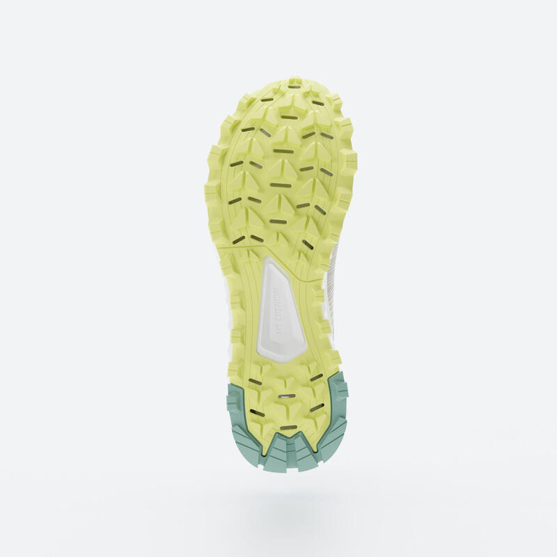 Chaussures de Trail Running pour femme, Kiprun MT Cushion 2 Vert Jaune
