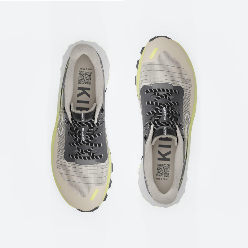 Chaussures de Trail Running Homme,  Kiprun MT Cushion 2 
Beige Jaune